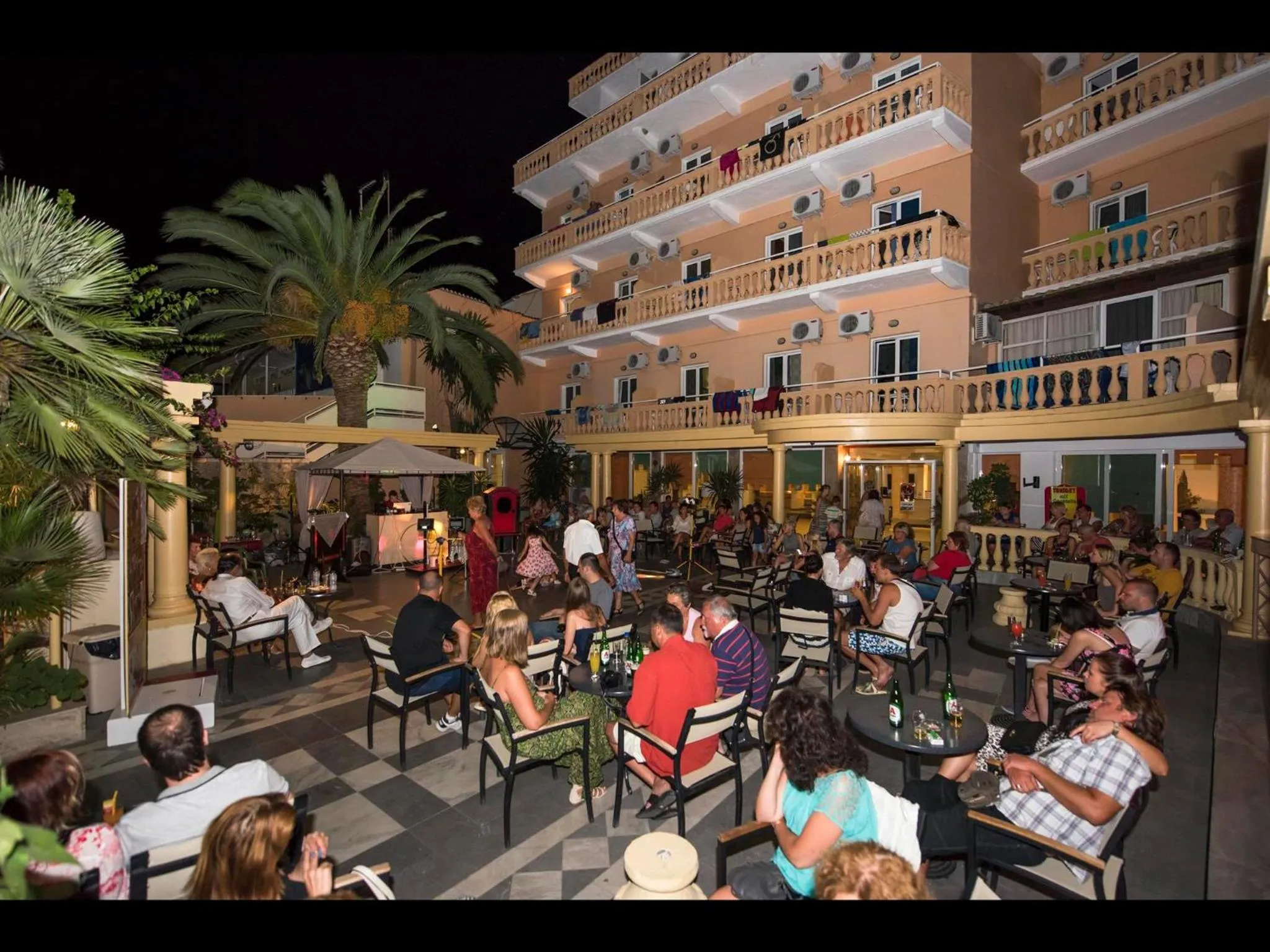 Evening entertainment in Potamaki Beach Hotel