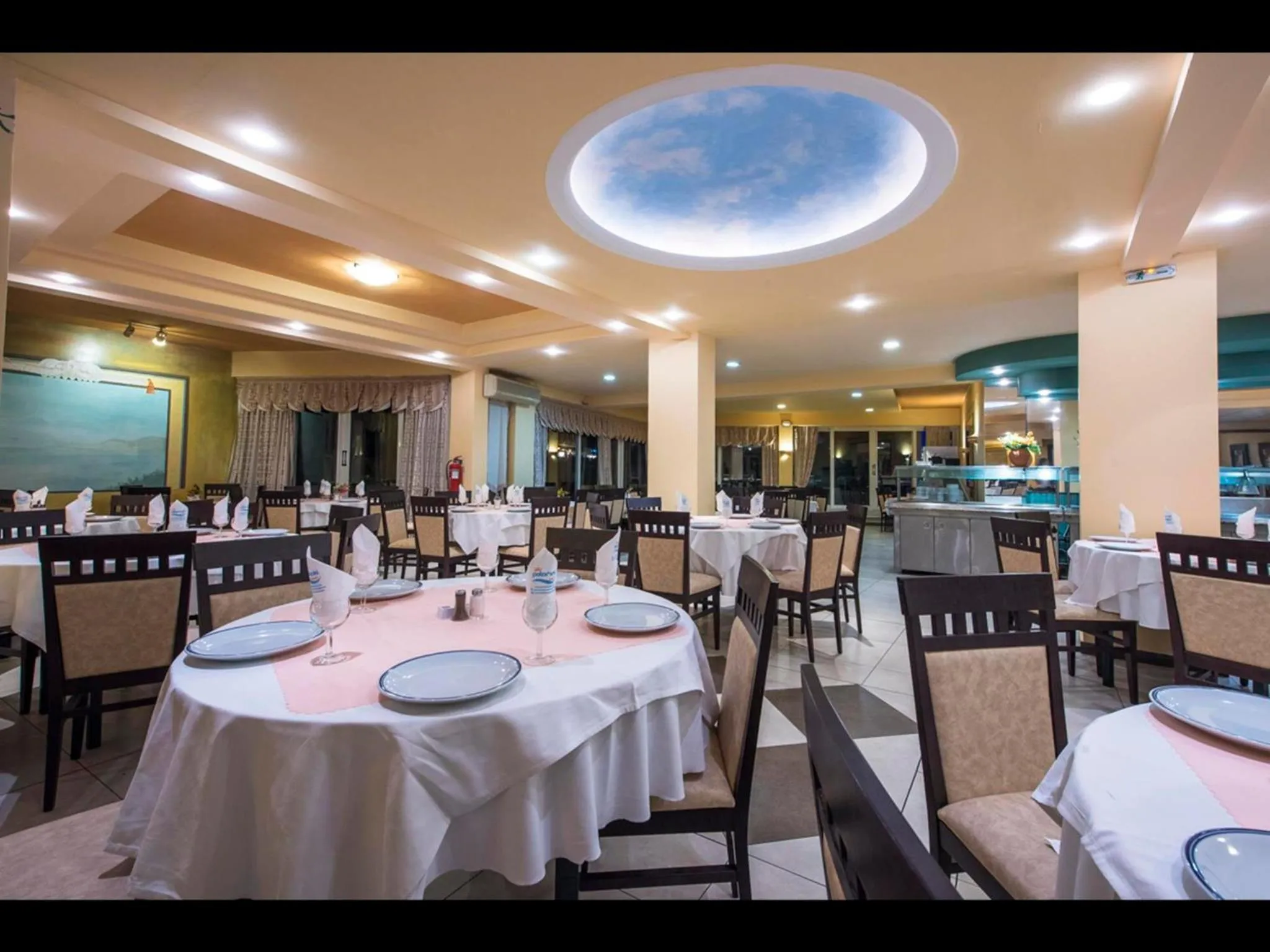 Dining area in Potamaki Beach Hotel