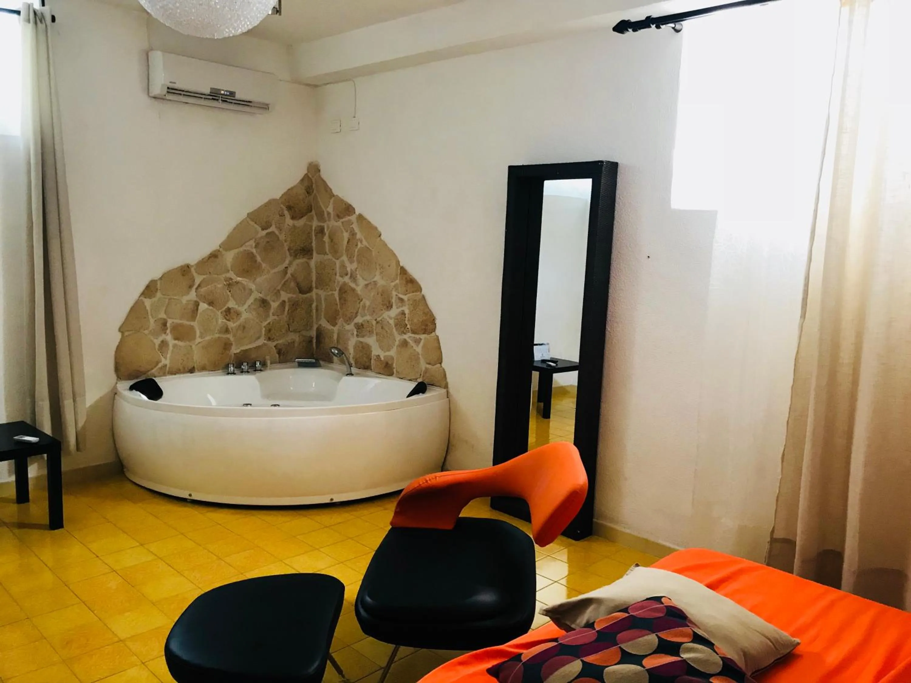 View (from property/room), Bed in Villa Araucaria