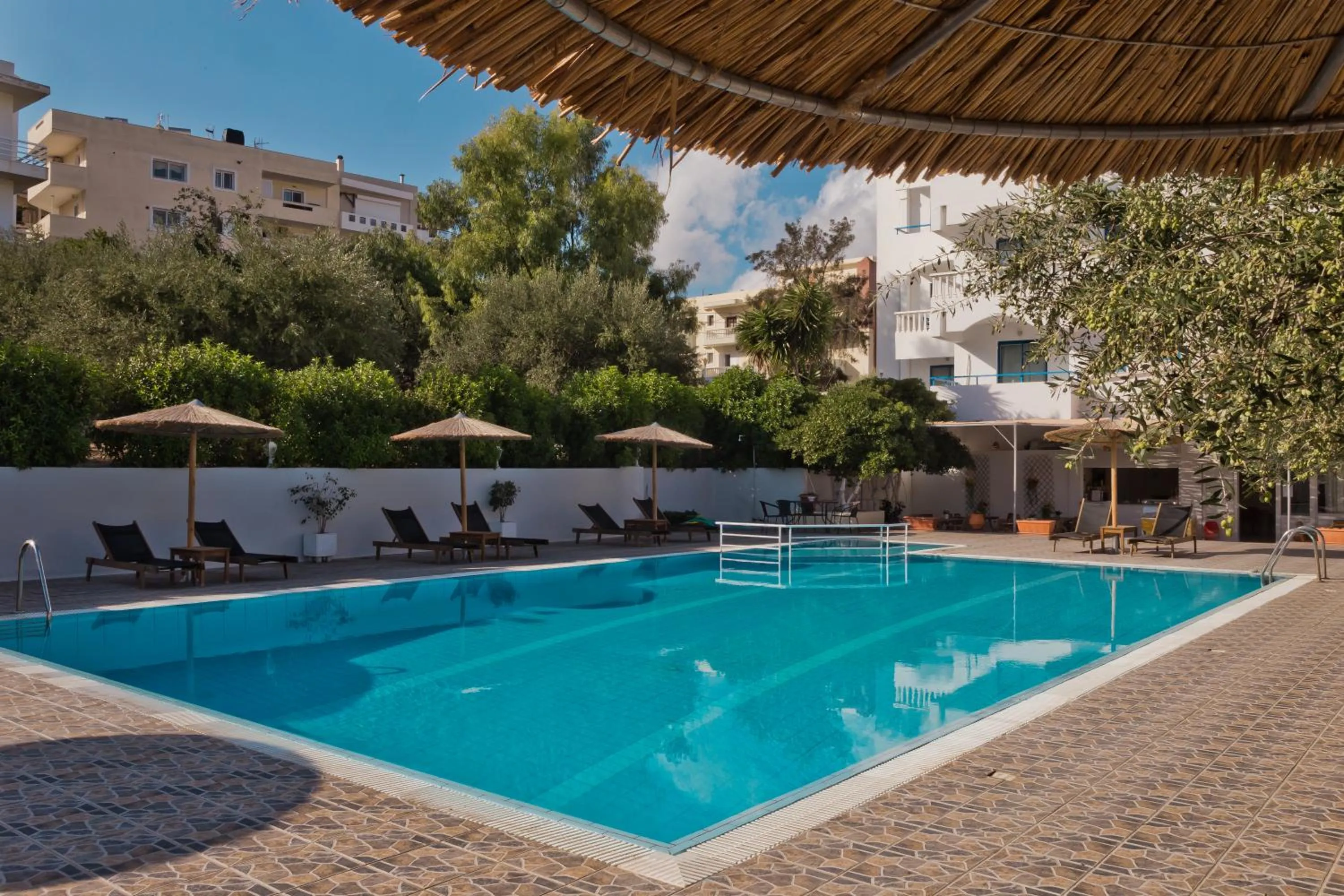 Pool view in Regina Studios & Hotel