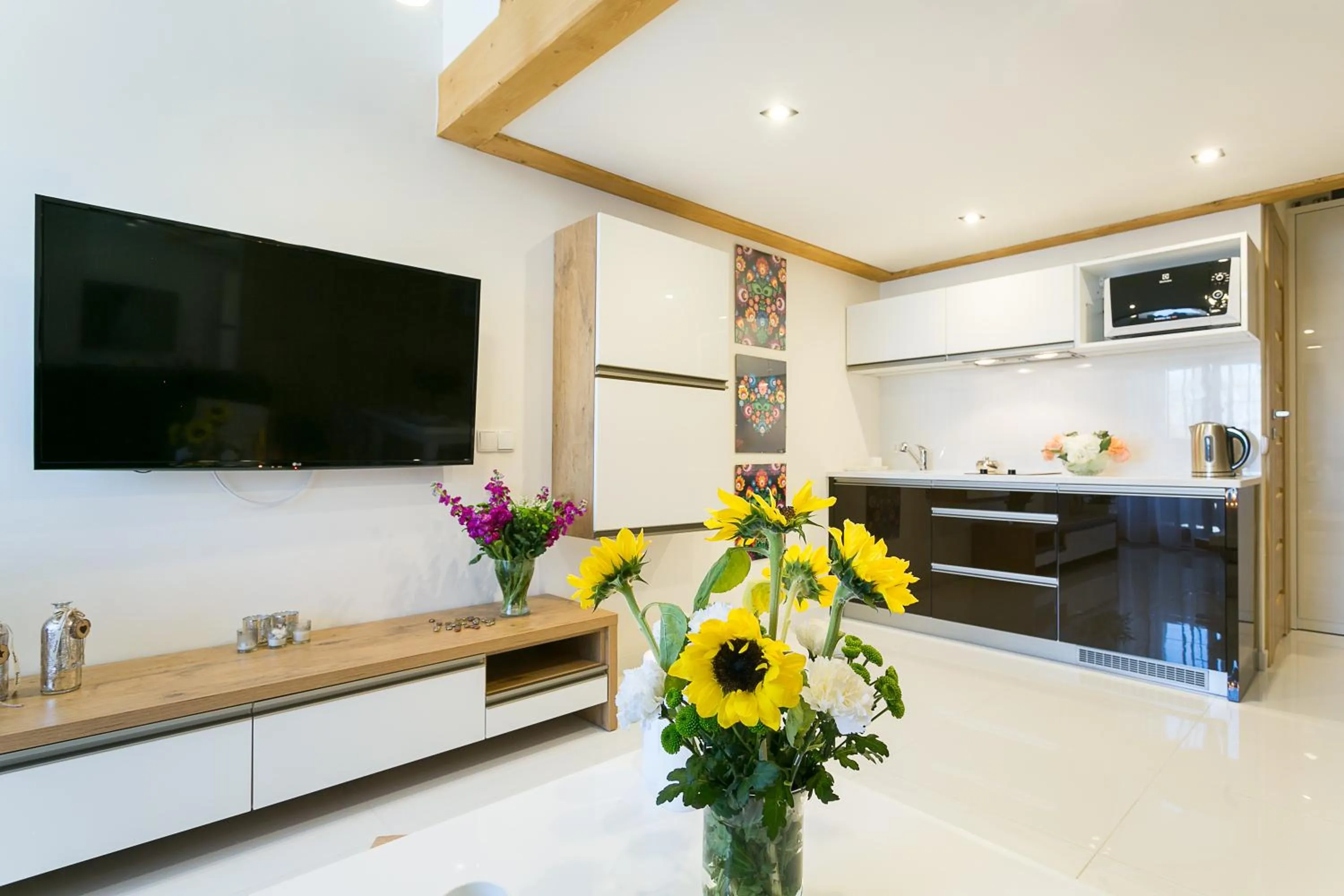 Kitchen or kitchenette in Giewont Krupówki SPA