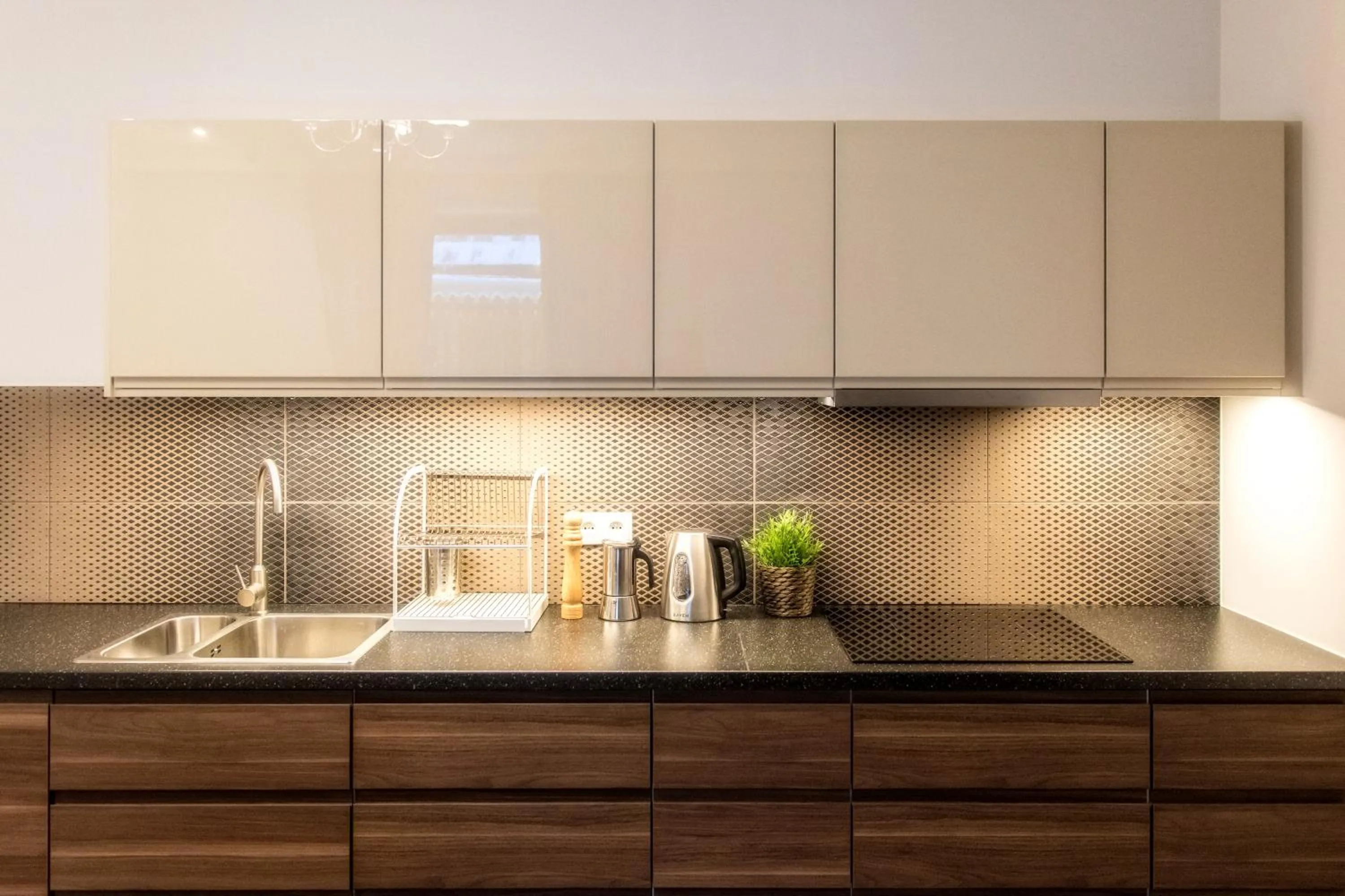 Kitchen or kitchenette in Giewont Krupówki SPA