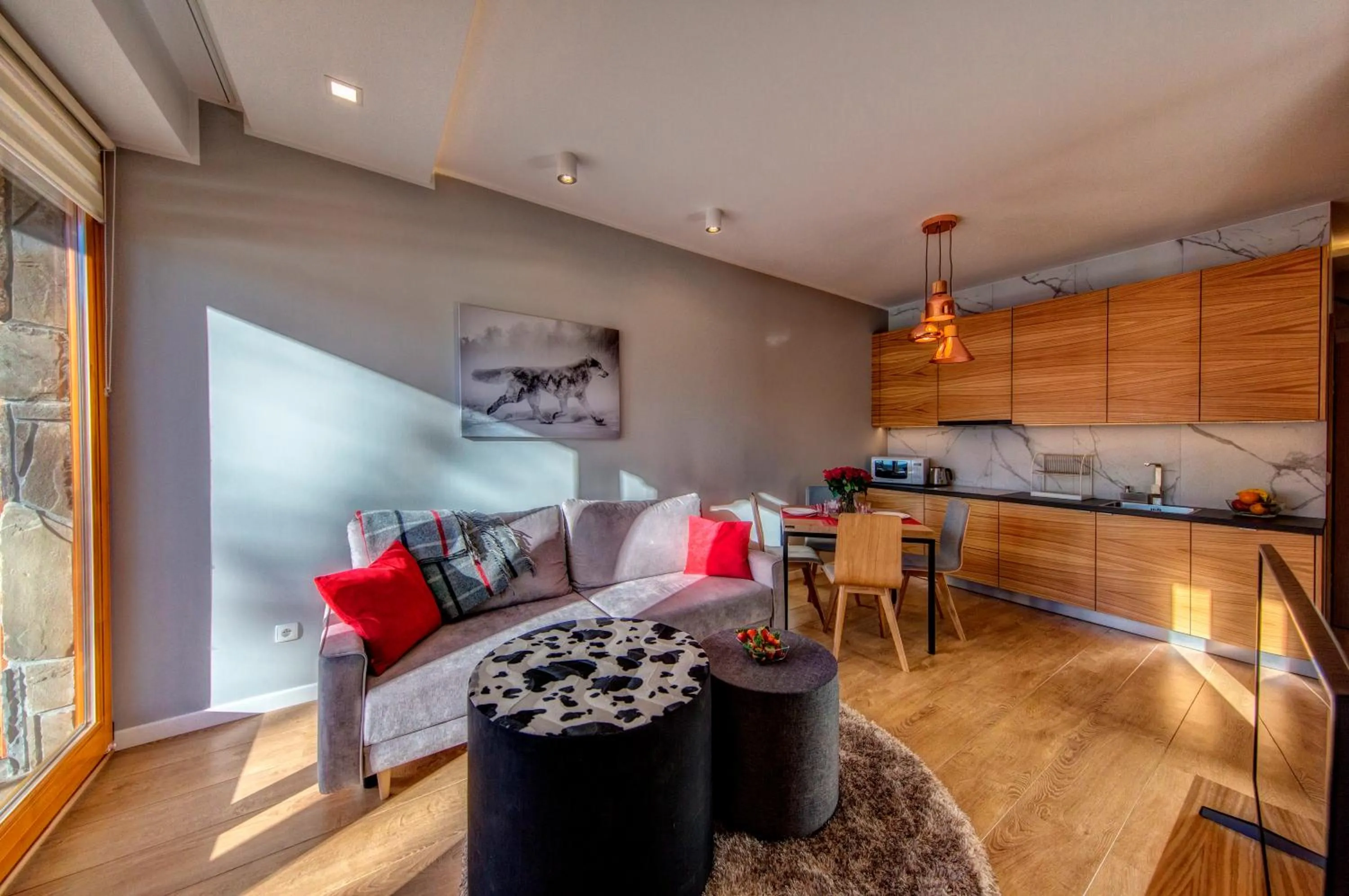 Kitchen or kitchenette in Giewont Krupówki SPA