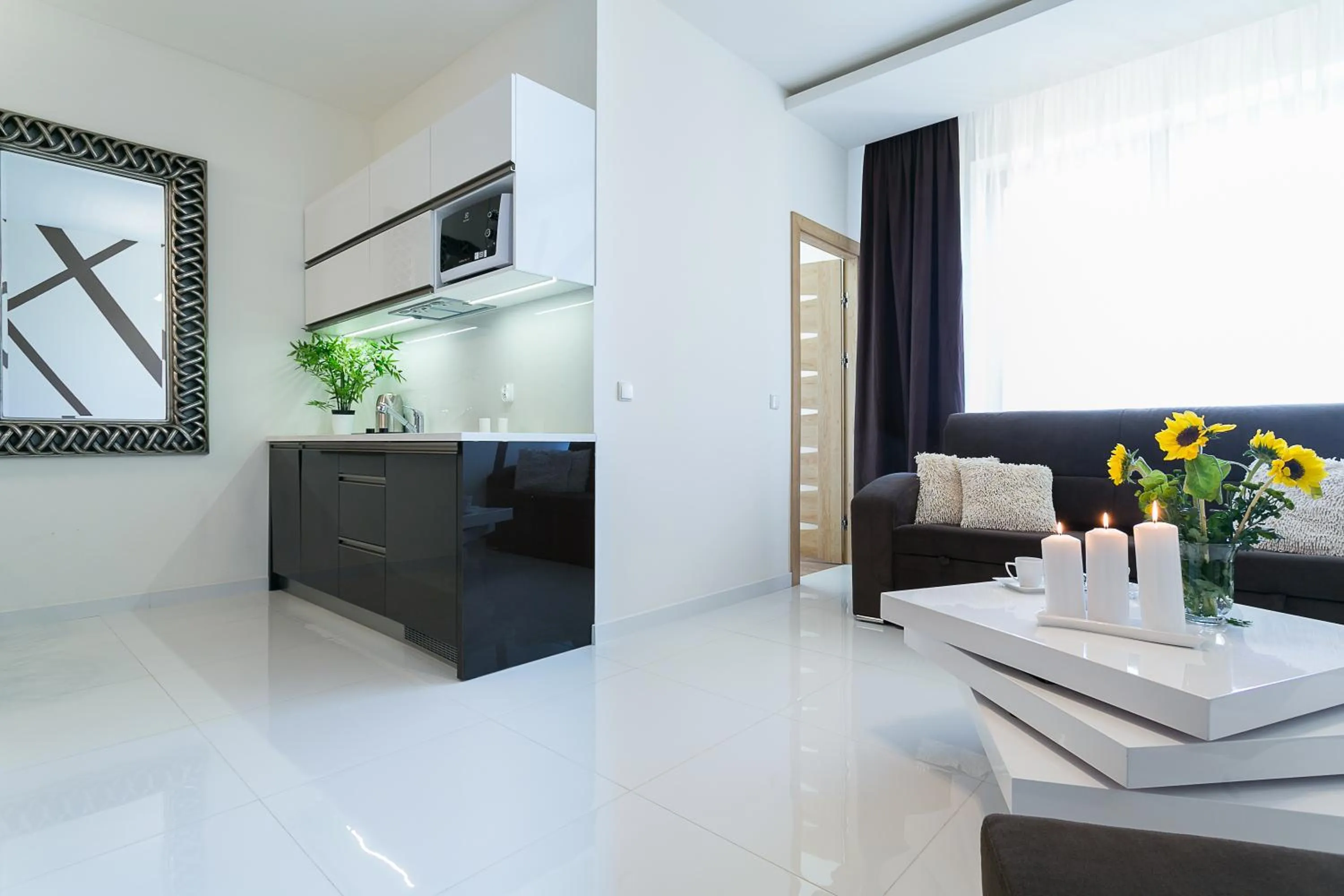 Kitchen or kitchenette in Giewont Krupówki SPA