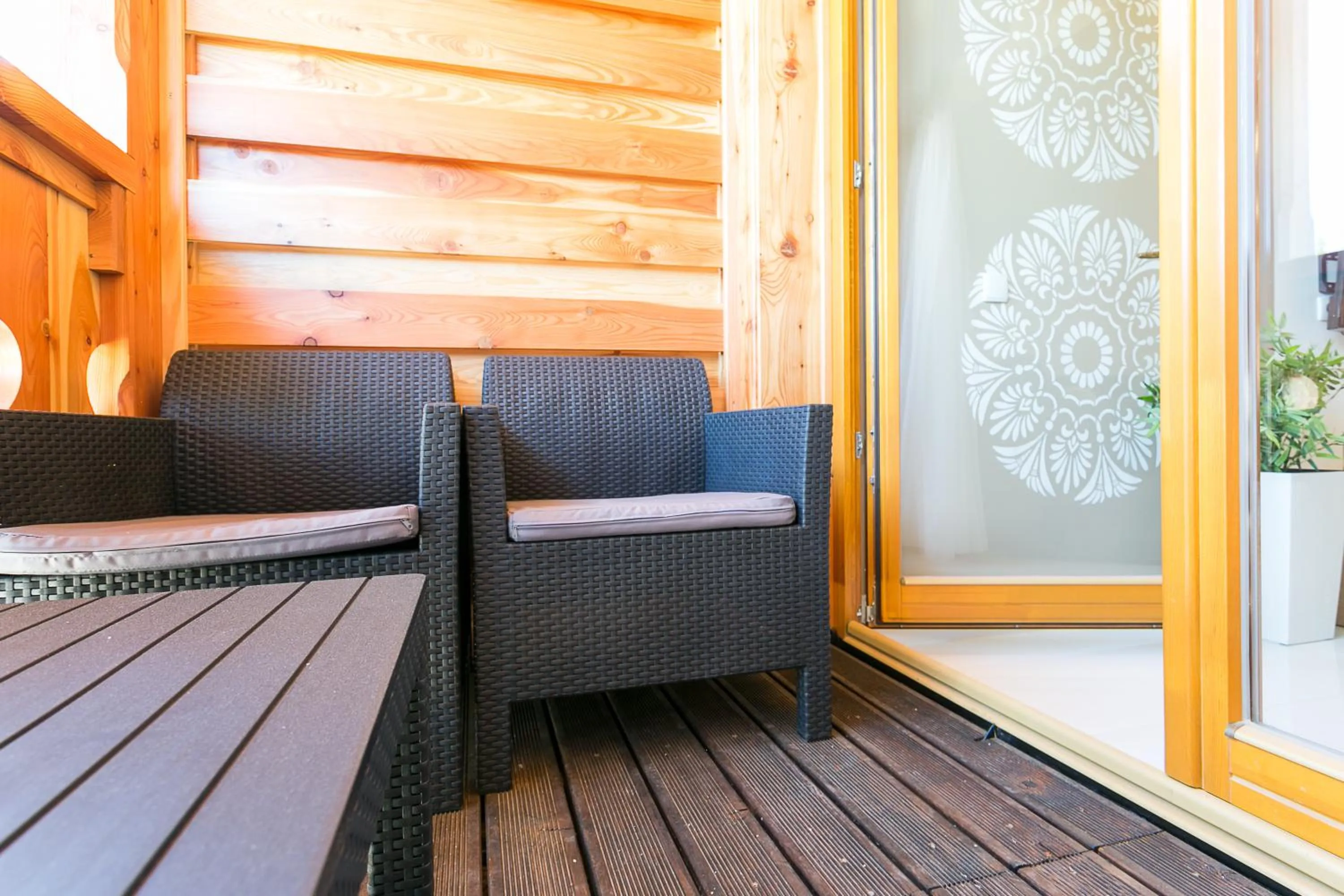 Balcony/Terrace, Bed in Giewont Krupówki SPA
