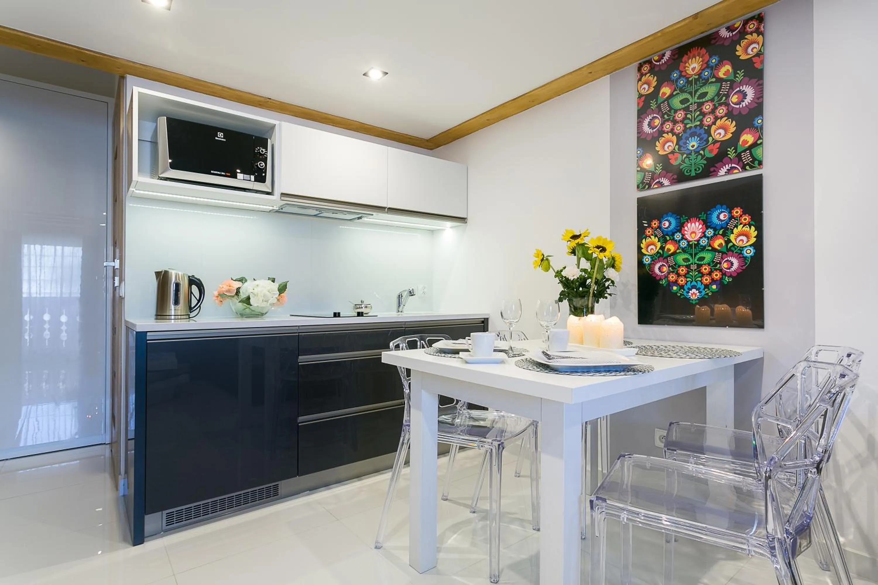 Kitchen or kitchenette in Giewont Krupówki SPA