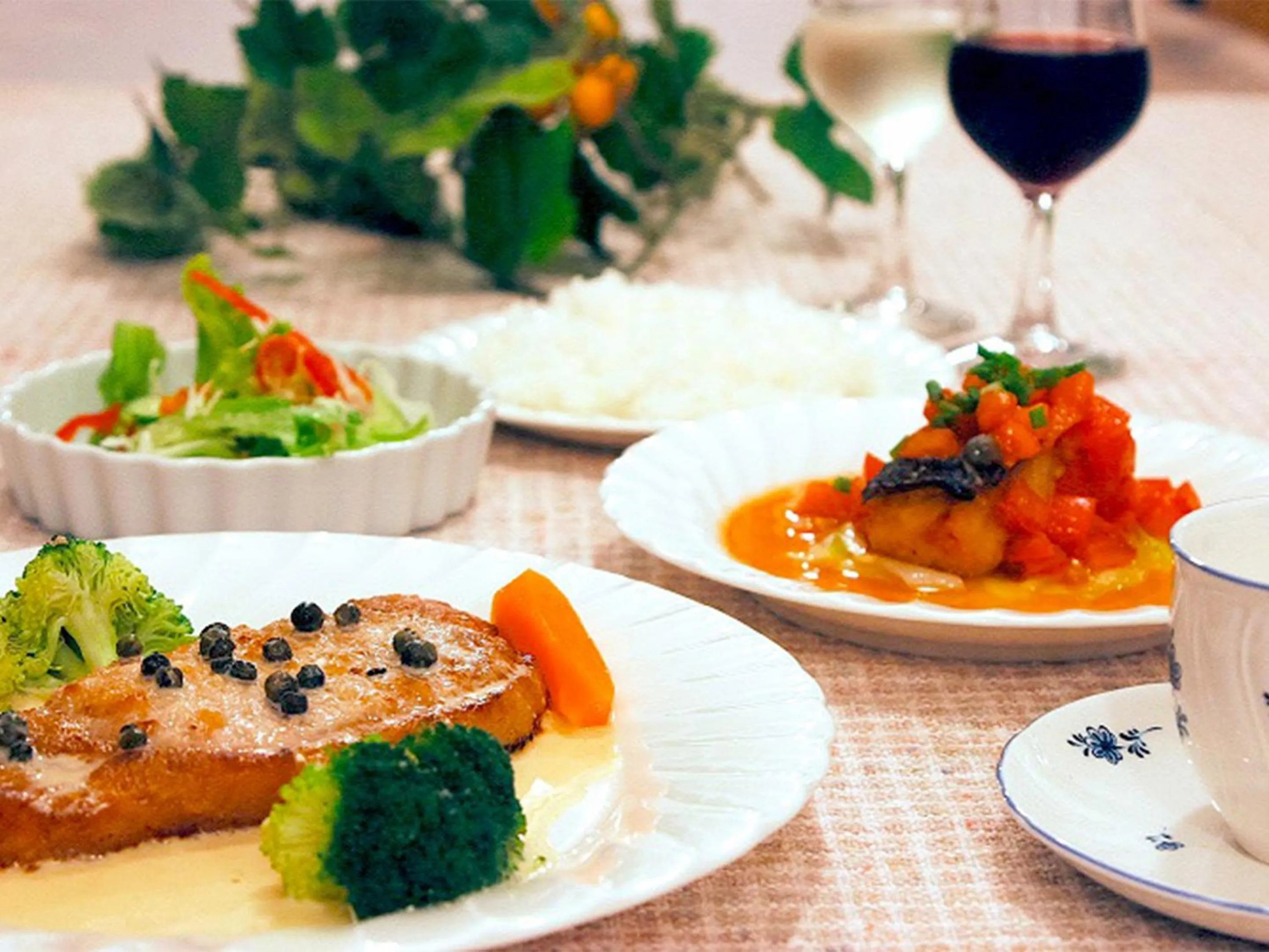 Dinner in Pension Buddy