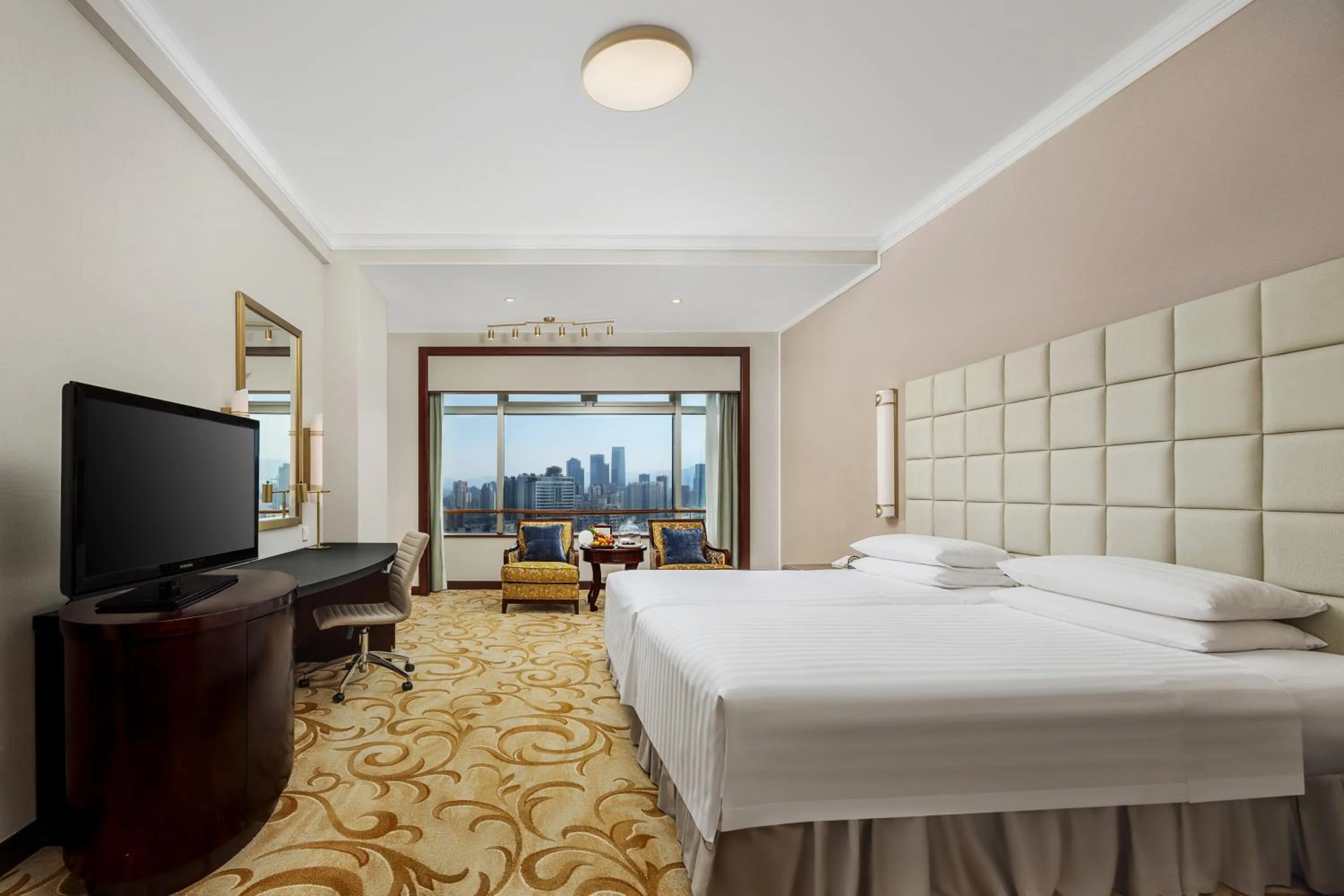 Photo of the whole room, Bed in Shangri-La Fuzhou