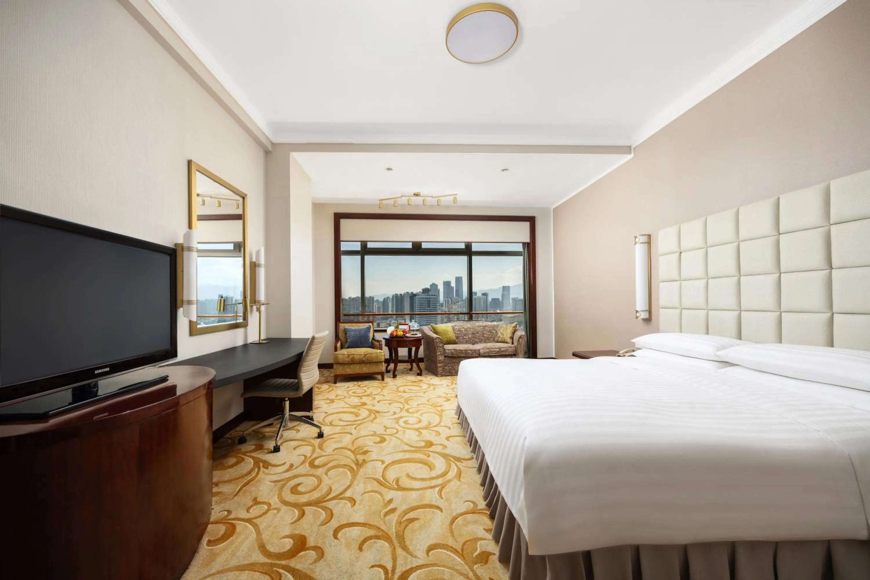 Photo of the whole room, Bed in Shangri-La Fuzhou