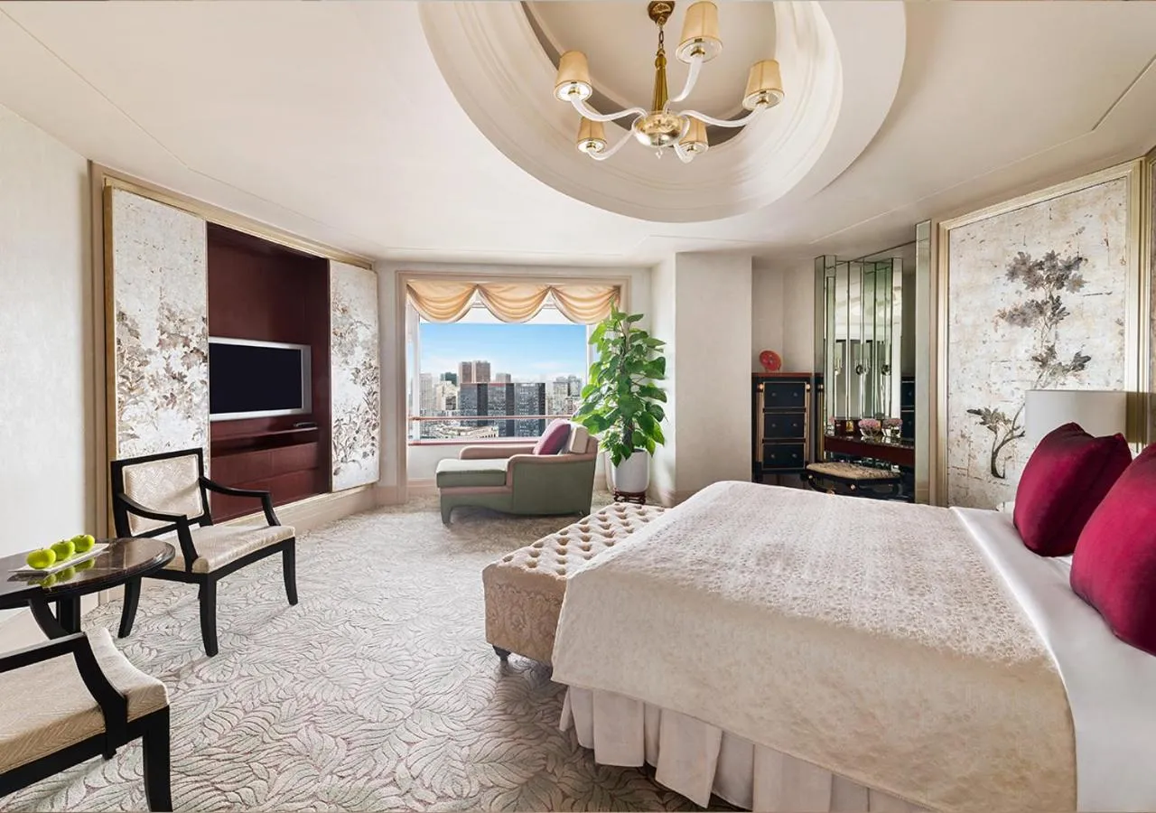 Photo of the whole room, Bed in Shangri-La Fuzhou
