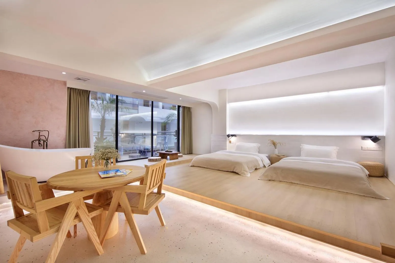 Photo of the whole room, Bed in Sky Garden Inn