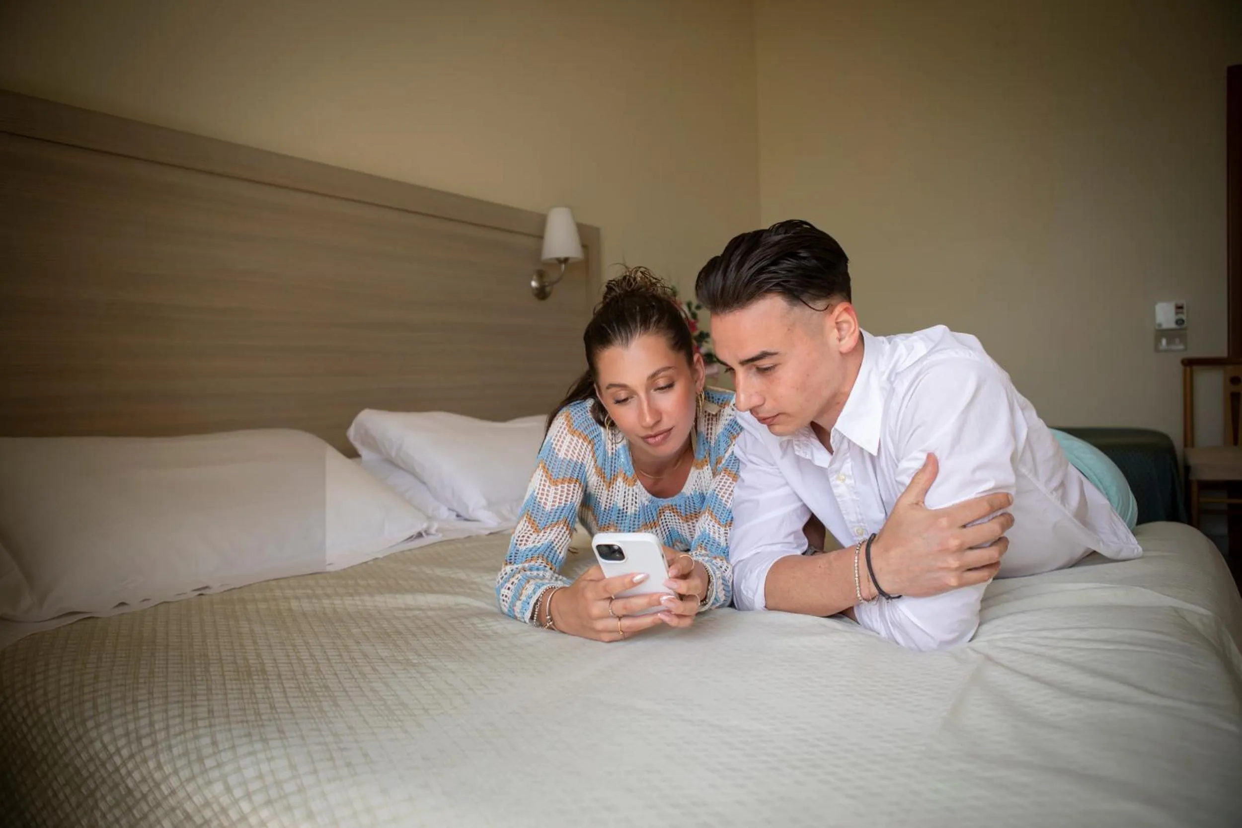 Bed in Hotel Parrini