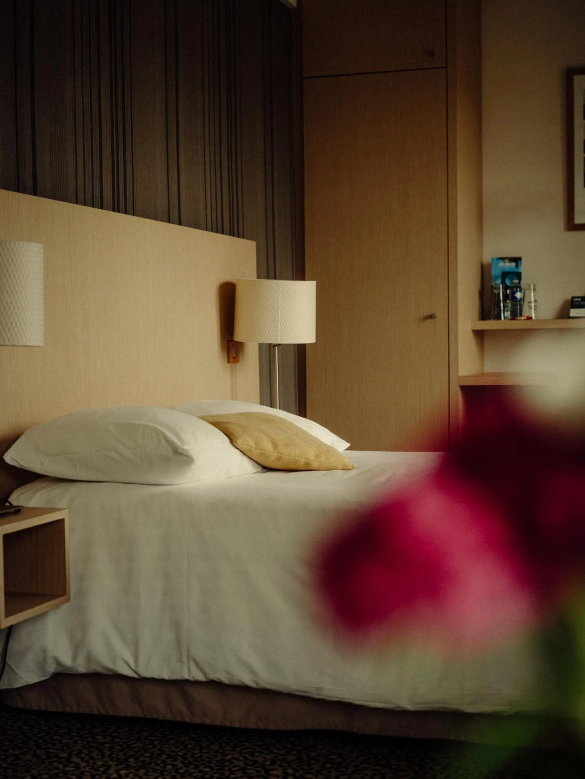 Bedroom, Bed in Hôtel Restaurant Ar Milin-Logis hôtels