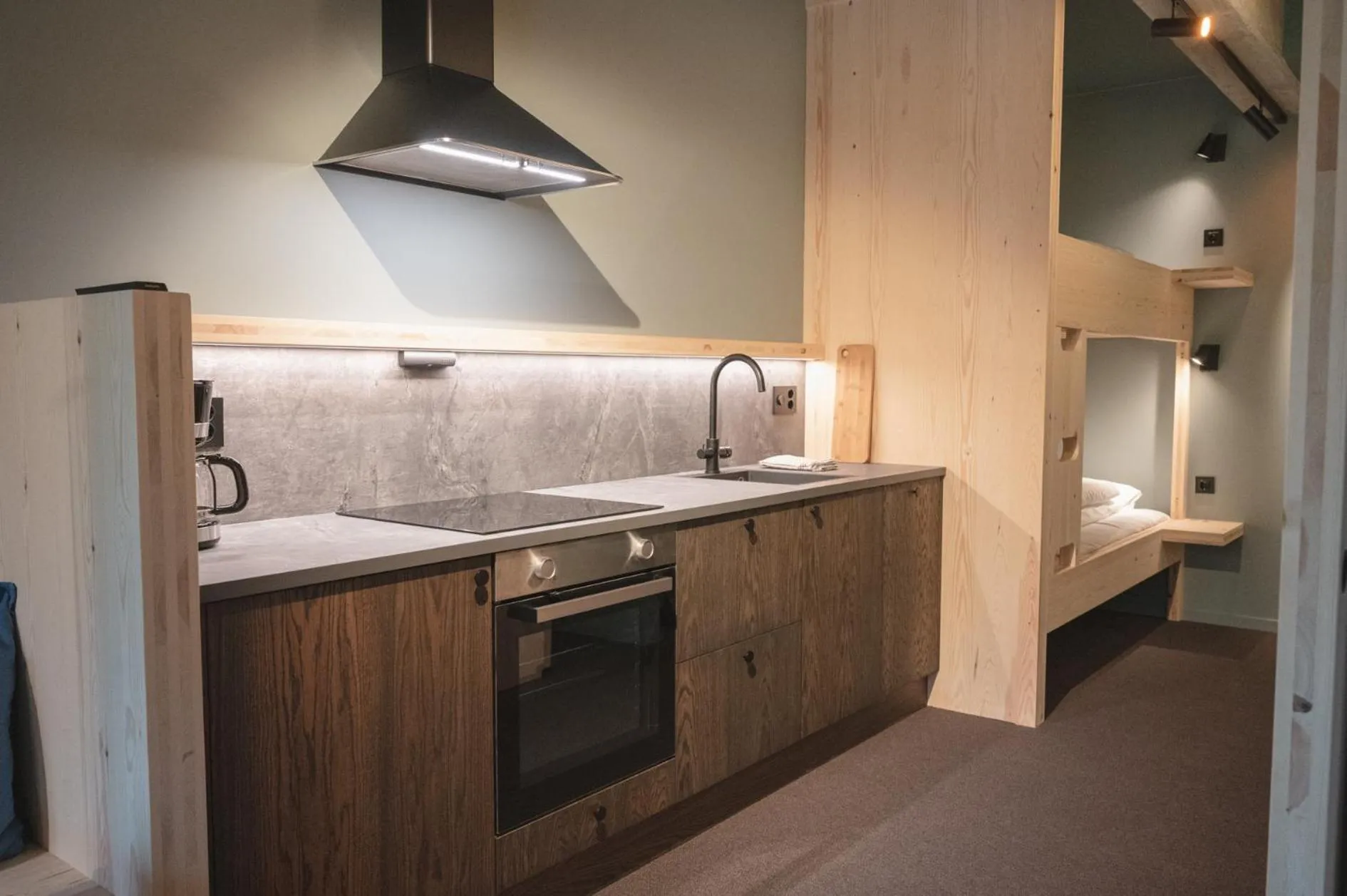 Kitchen or kitchenette in Trolltun Hotel & Hytter