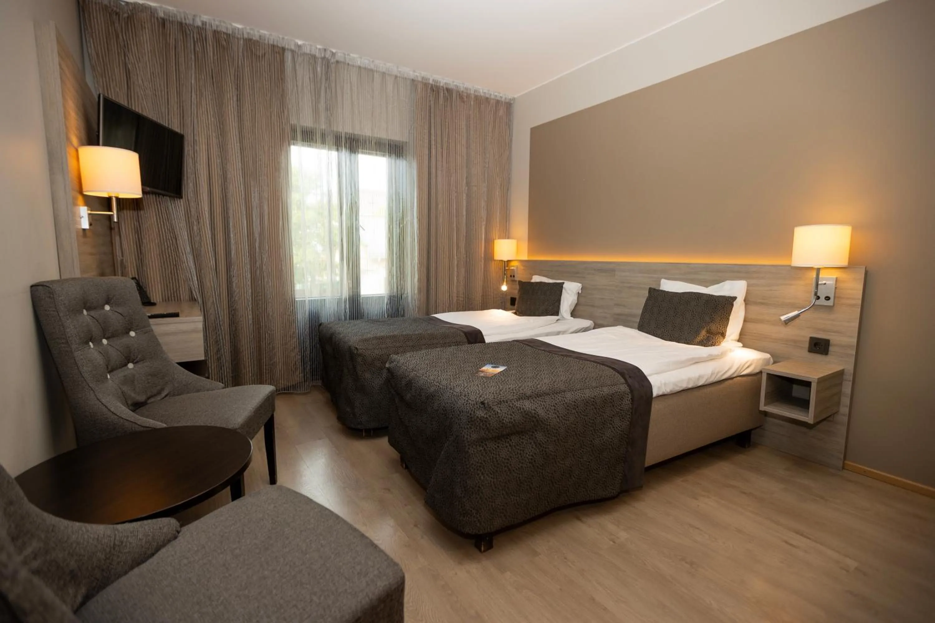 Bed in Hotel Pommern