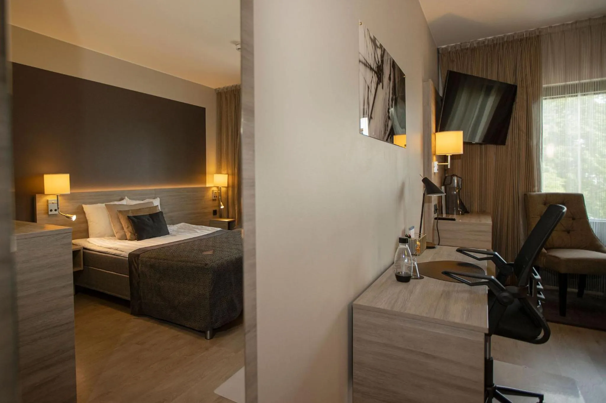 Bedroom, Bed in Hotel Pommern