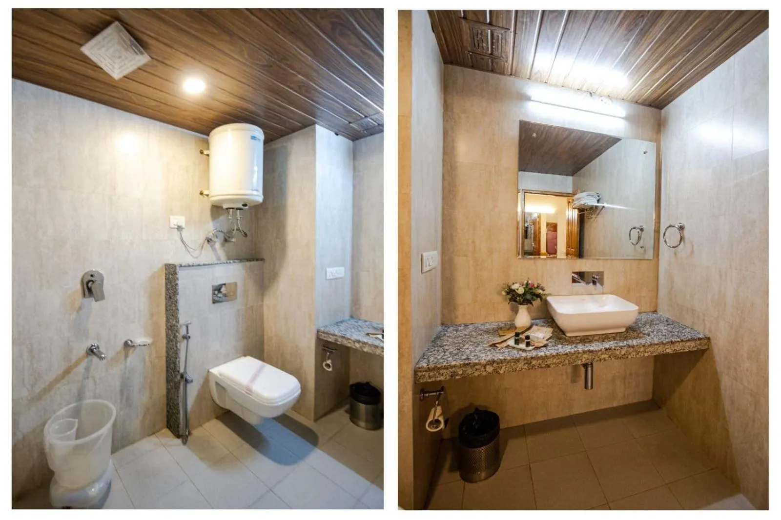 Bathroom in Sarthak Regency by M K Hospitality,Rangri, Manali,HP,Just 1 kms from Volvo parking