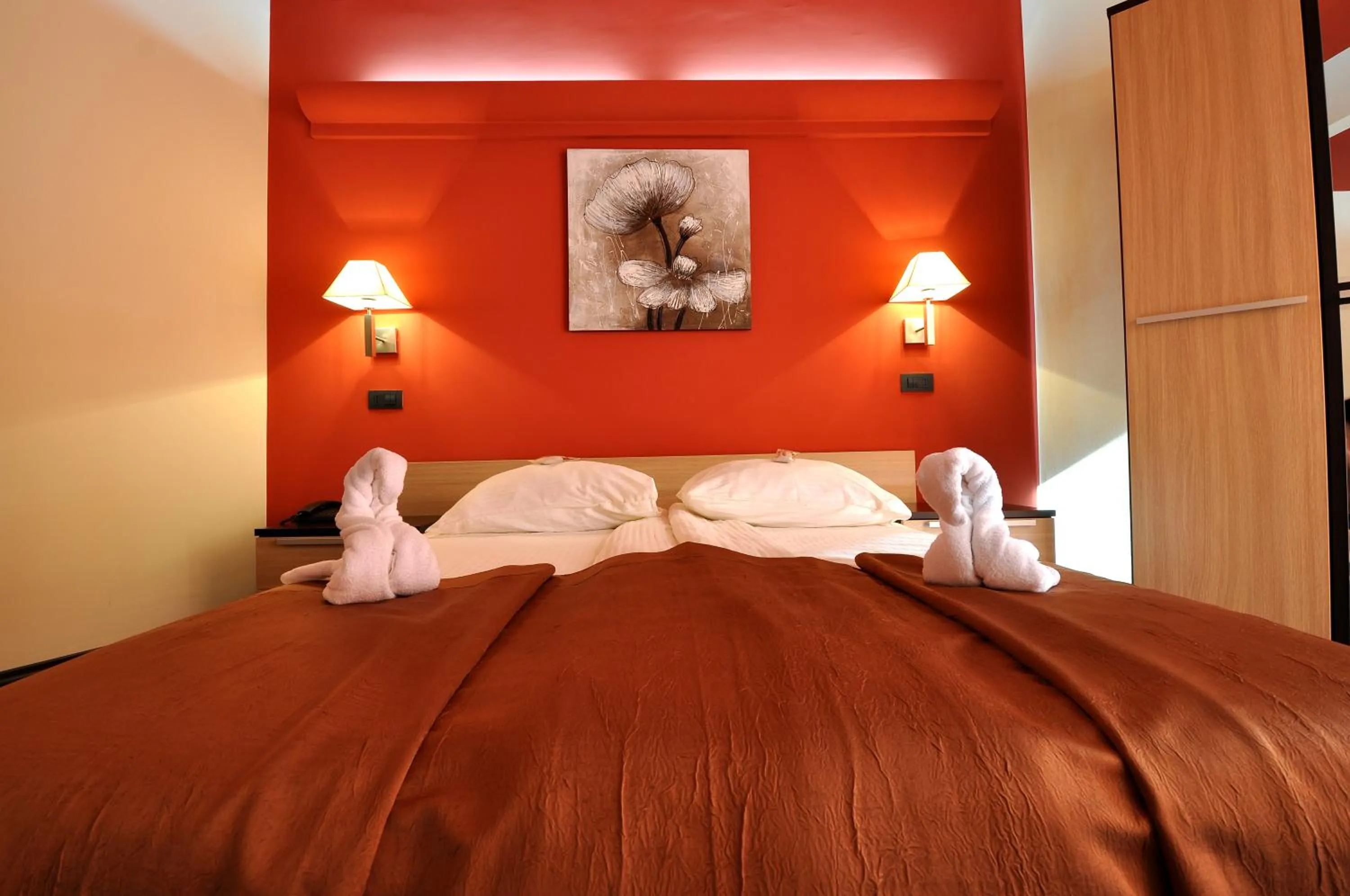 Bed in Hotel Fontana