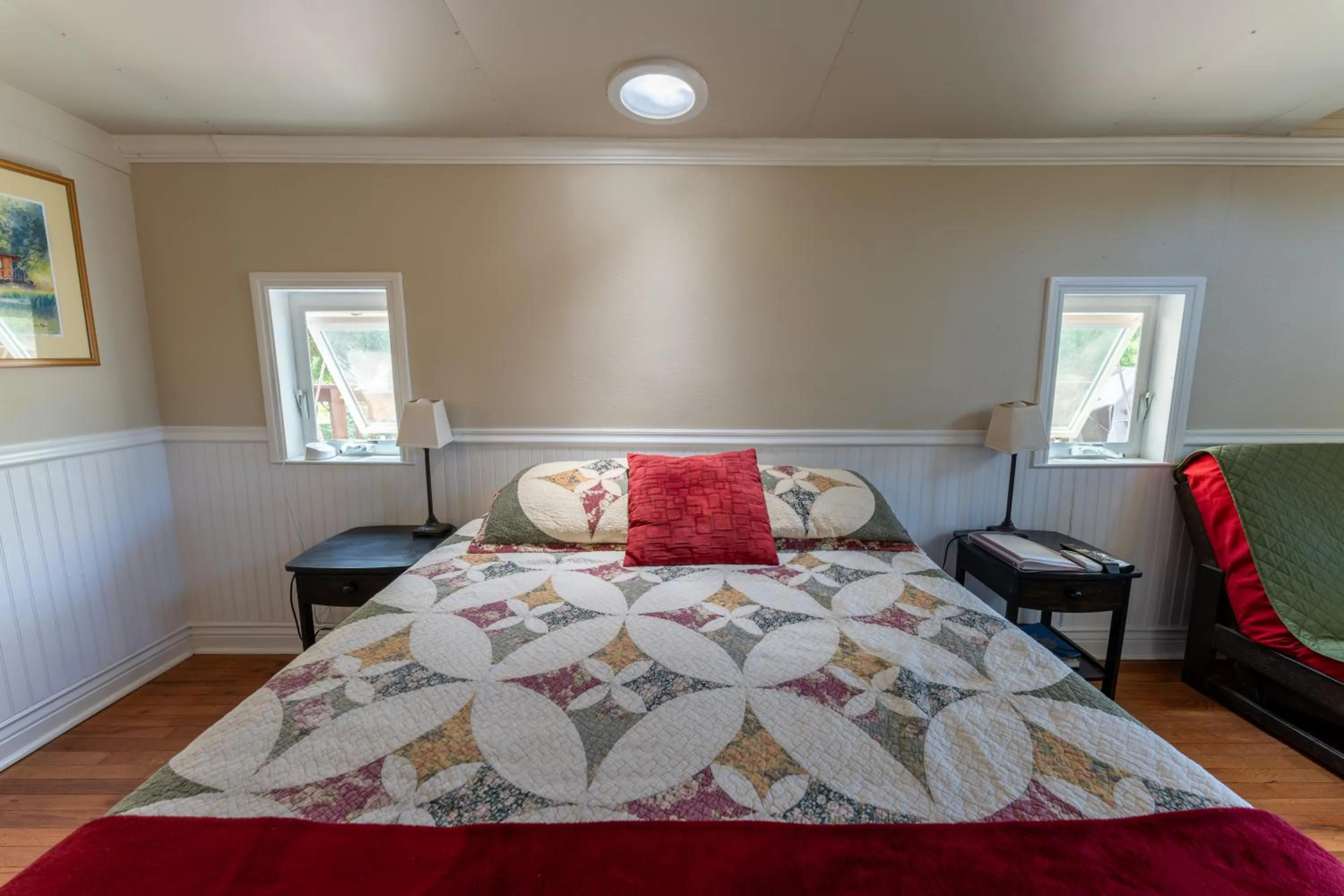 Bed in Little Red Caboose