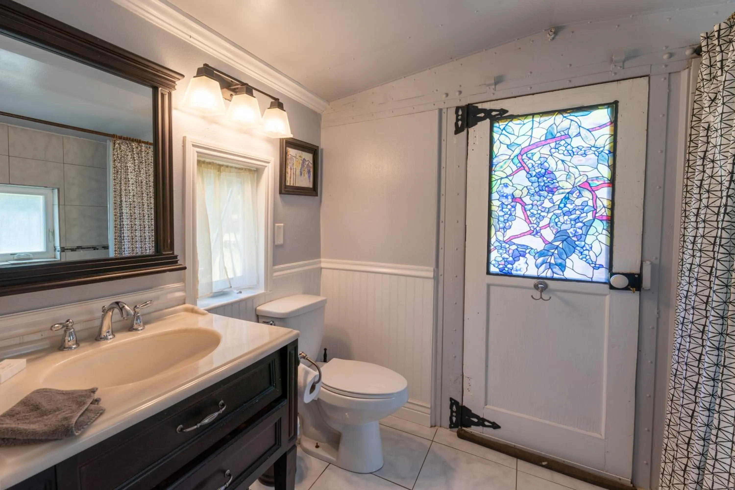 Bathroom in Little Red Caboose