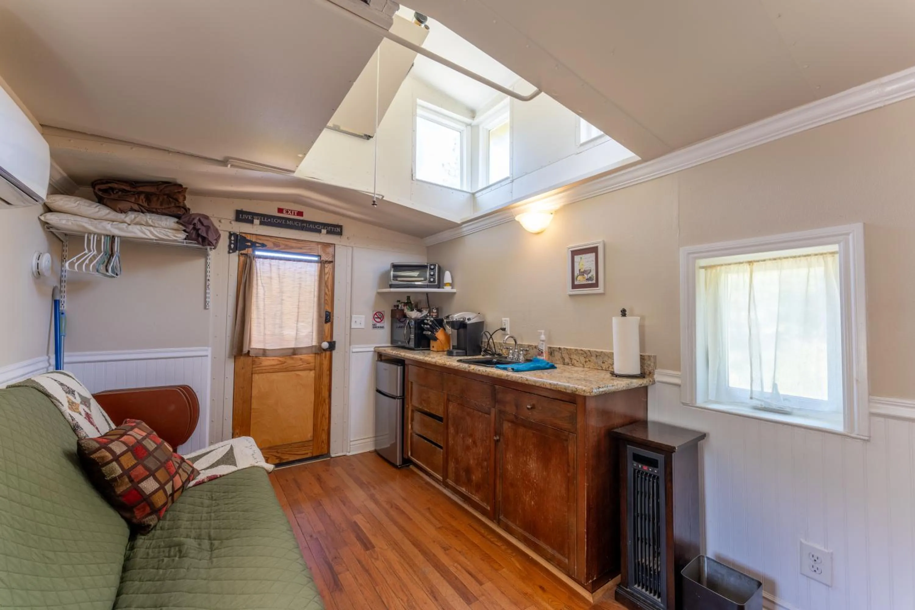 Kitchen or kitchenette in Little Red Caboose