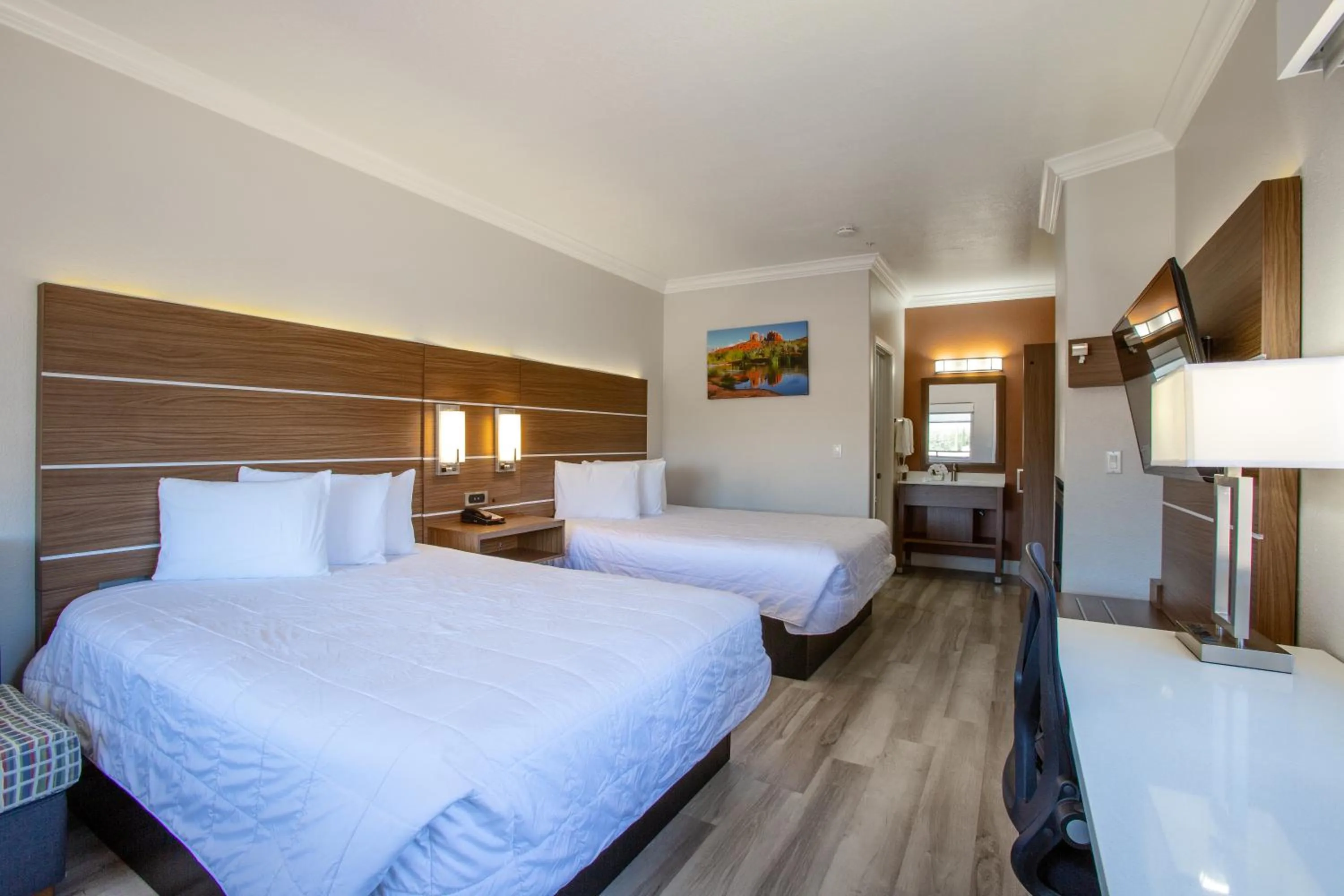 Bed in Wildflower Inn at Bell Rock