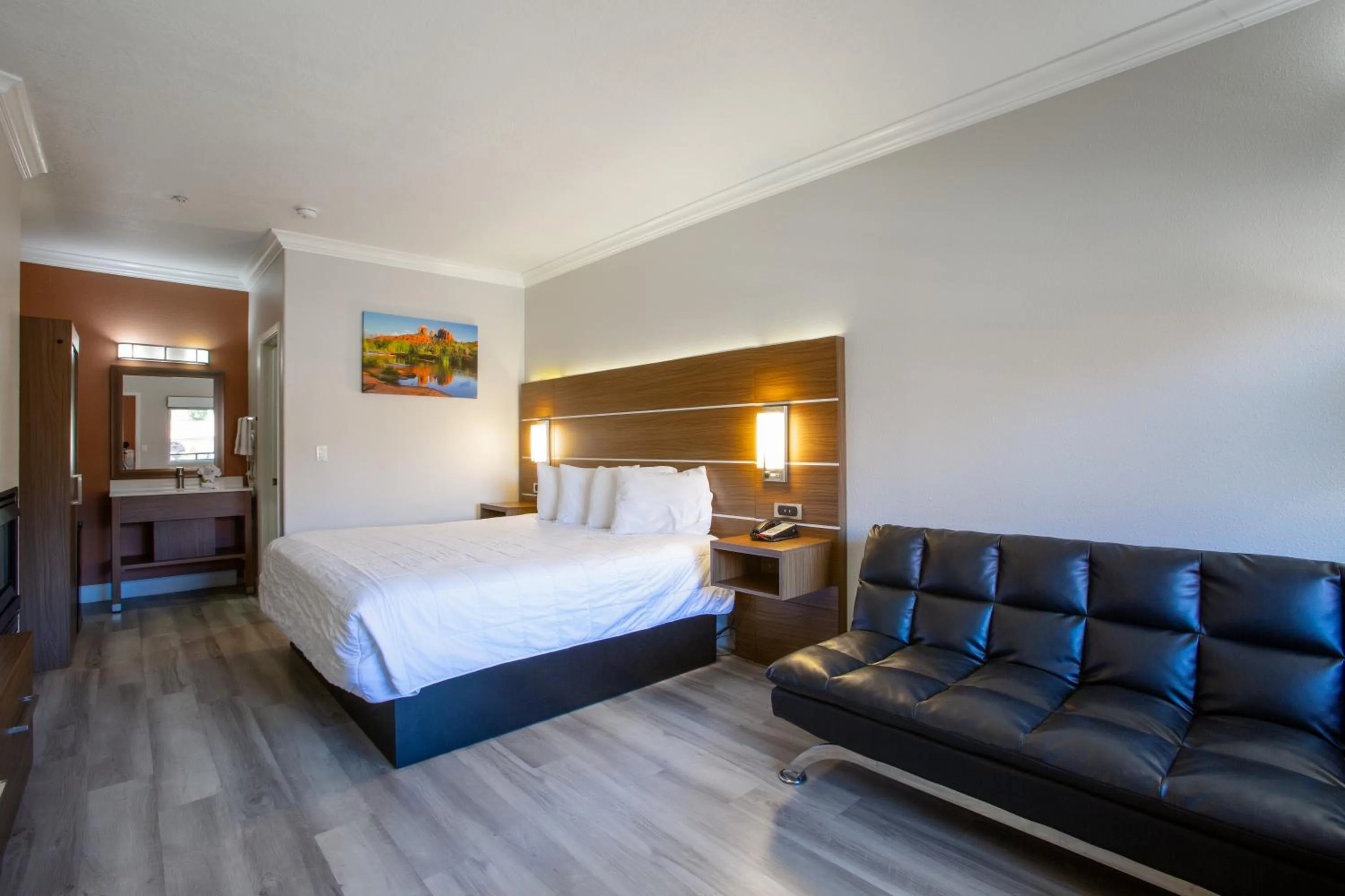 Bed in Wildflower Inn at Bell Rock