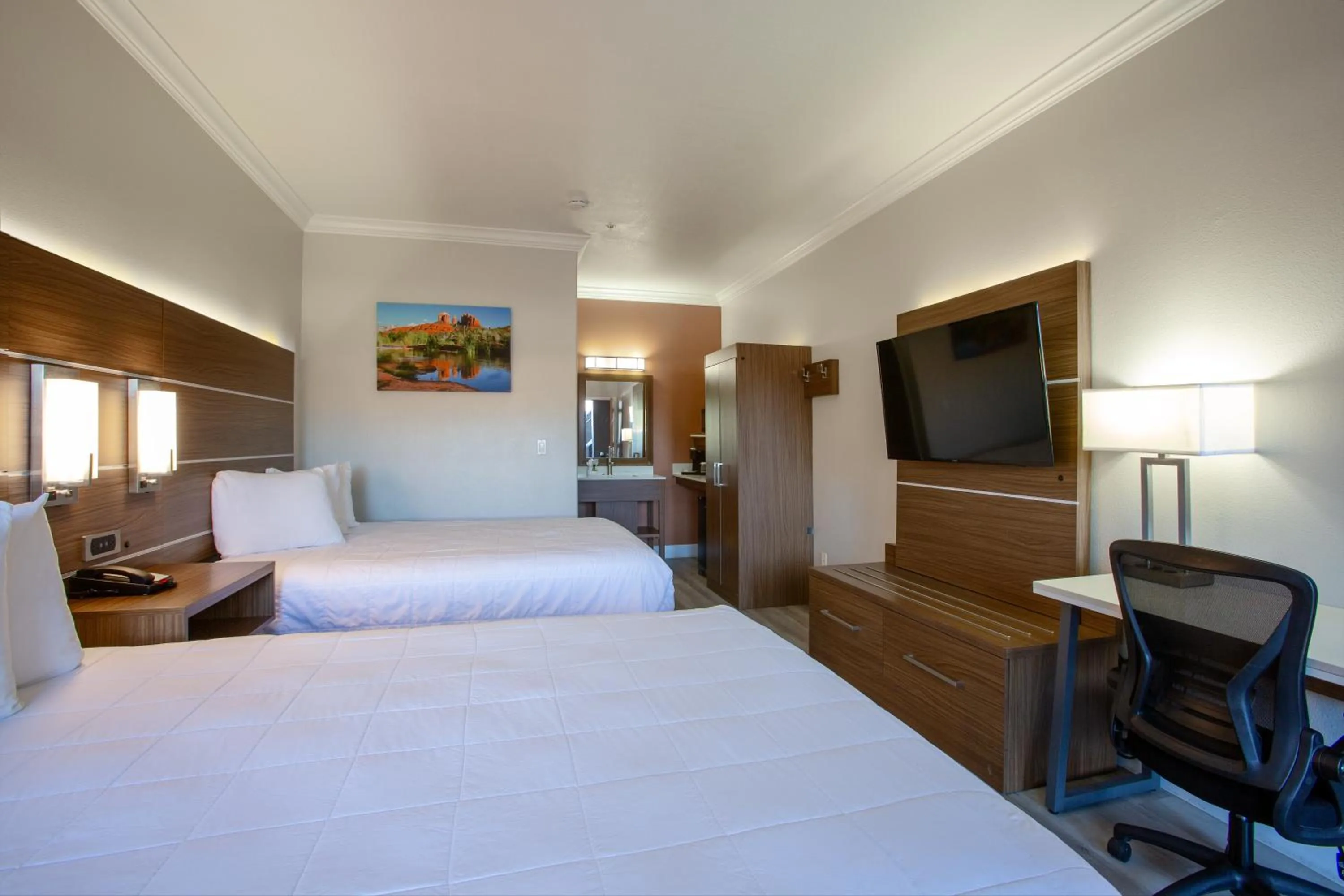 Bed in Wildflower Inn at Bell Rock