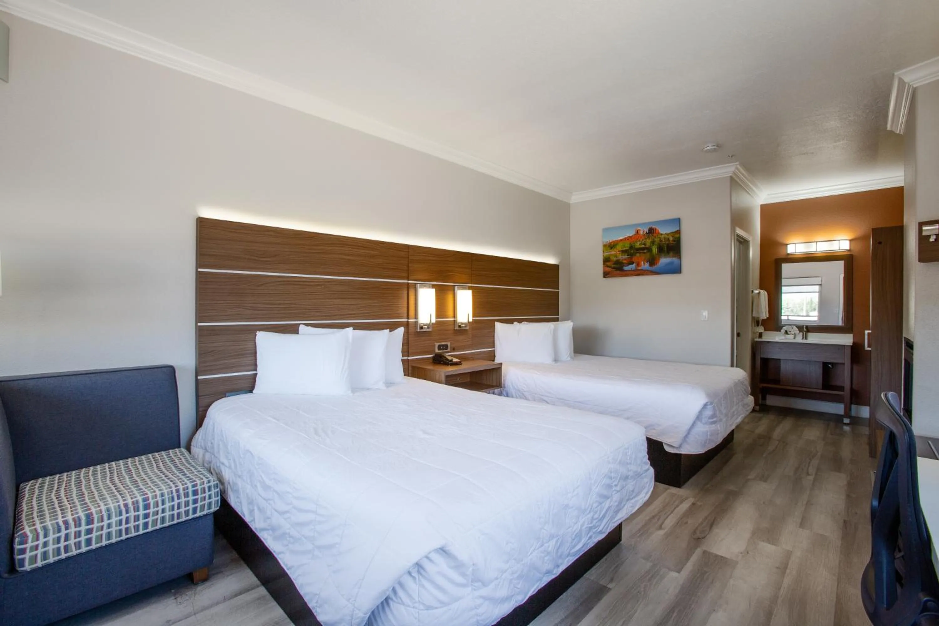 Bed in Wildflower Inn at Bell Rock