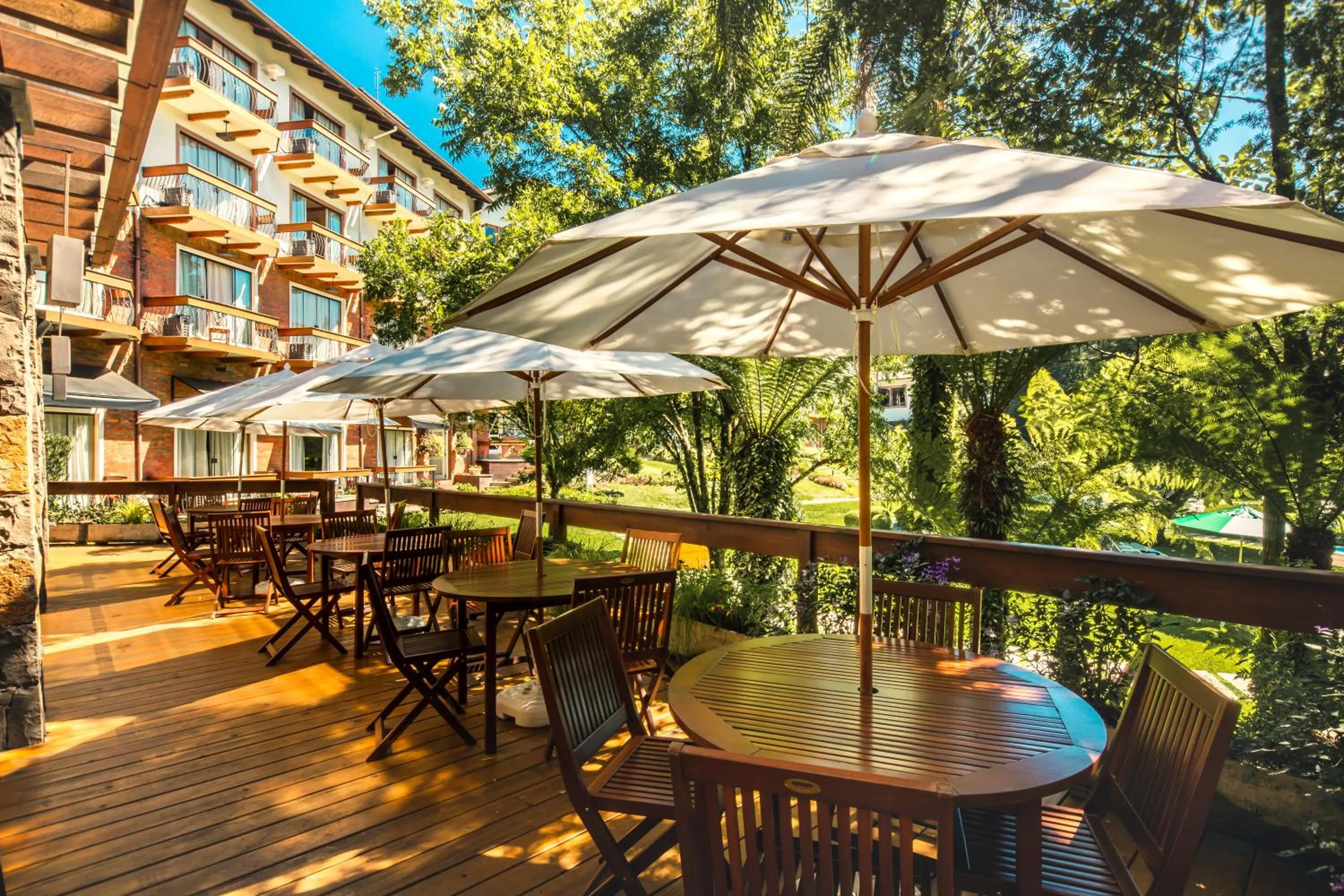 Patio in Hotel Alpestre
