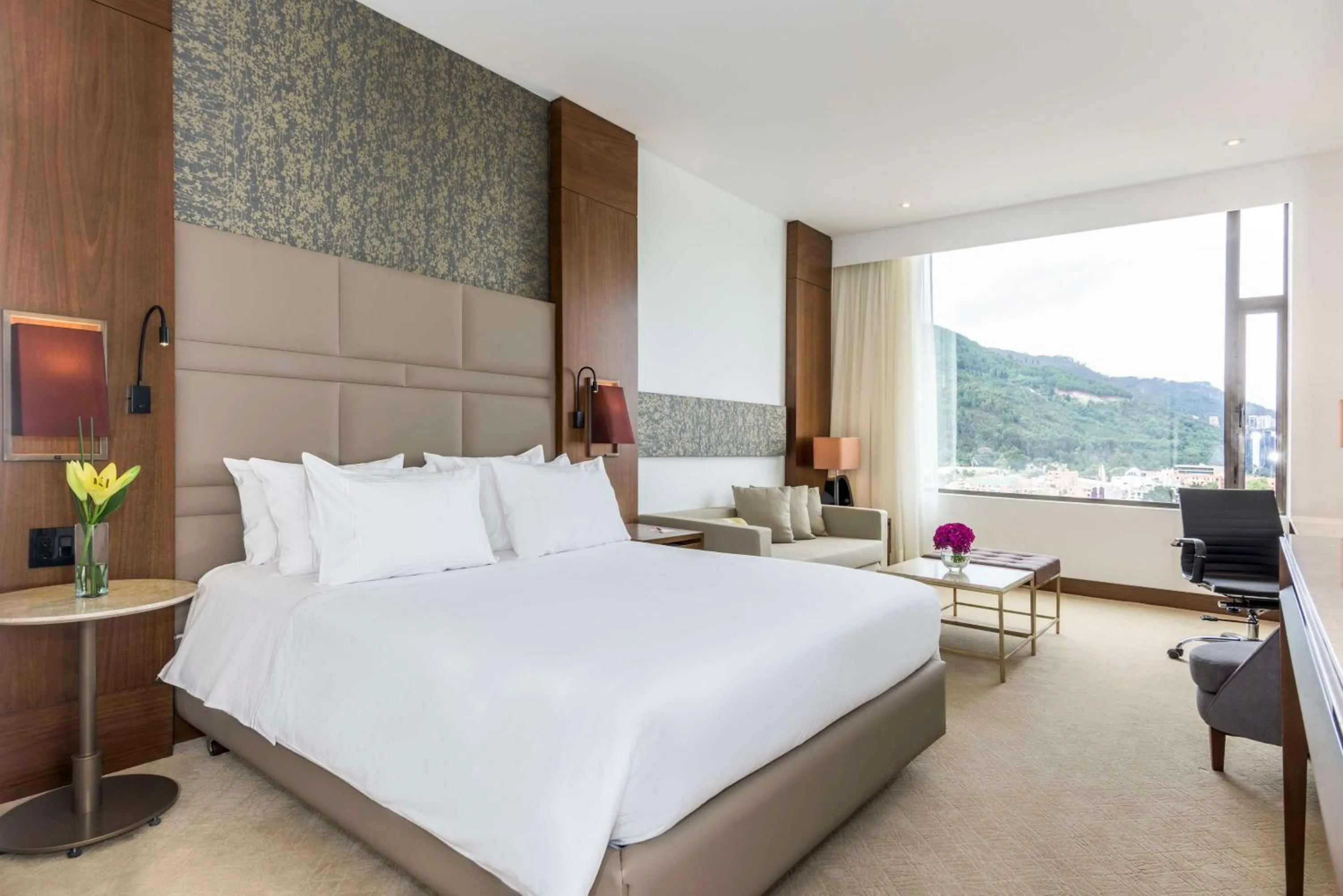 View (from property/room), Bed in NH Collection Bogotá Royal Teleport