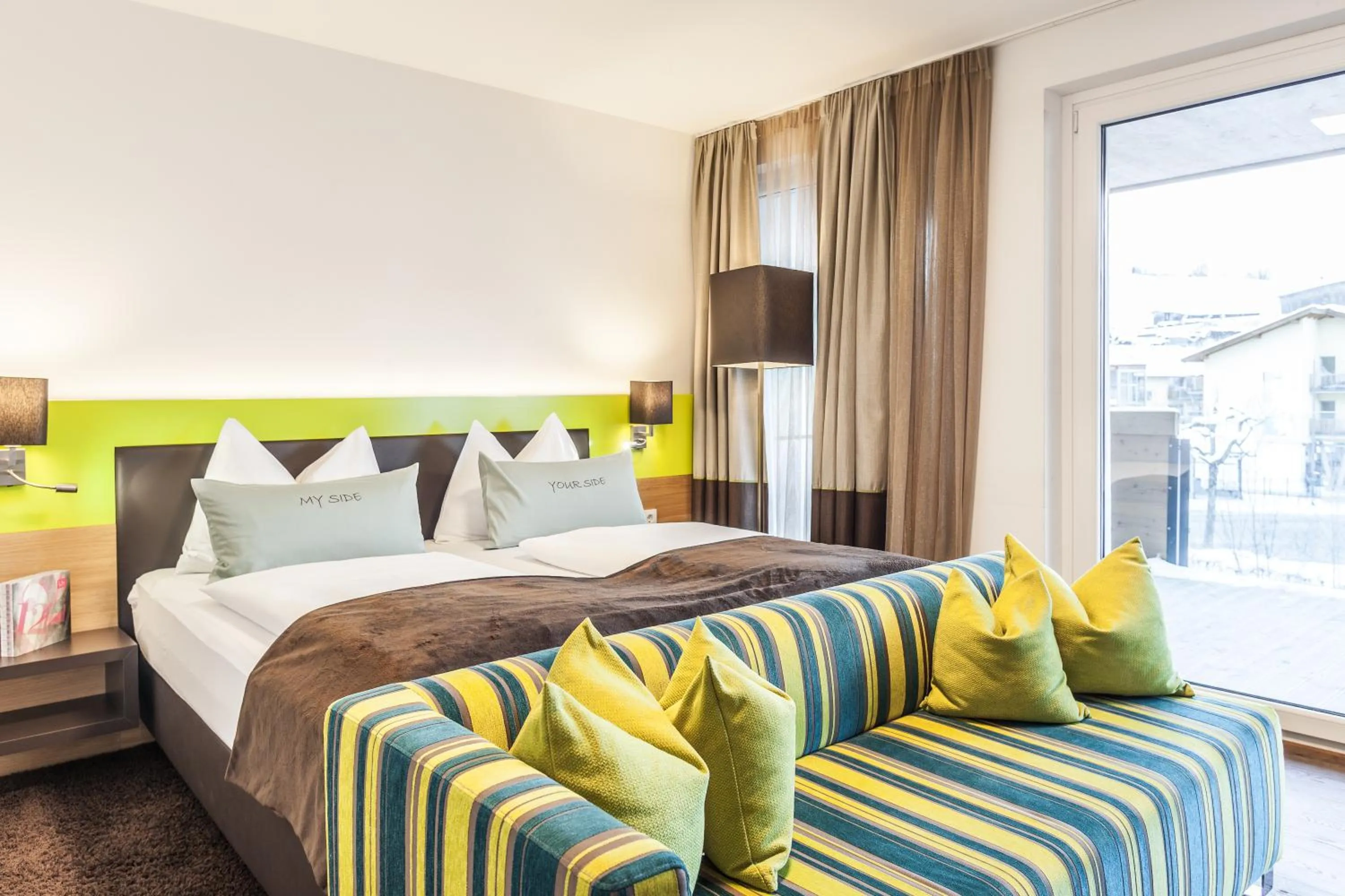 Bed in LEDERER Boutique Hotel