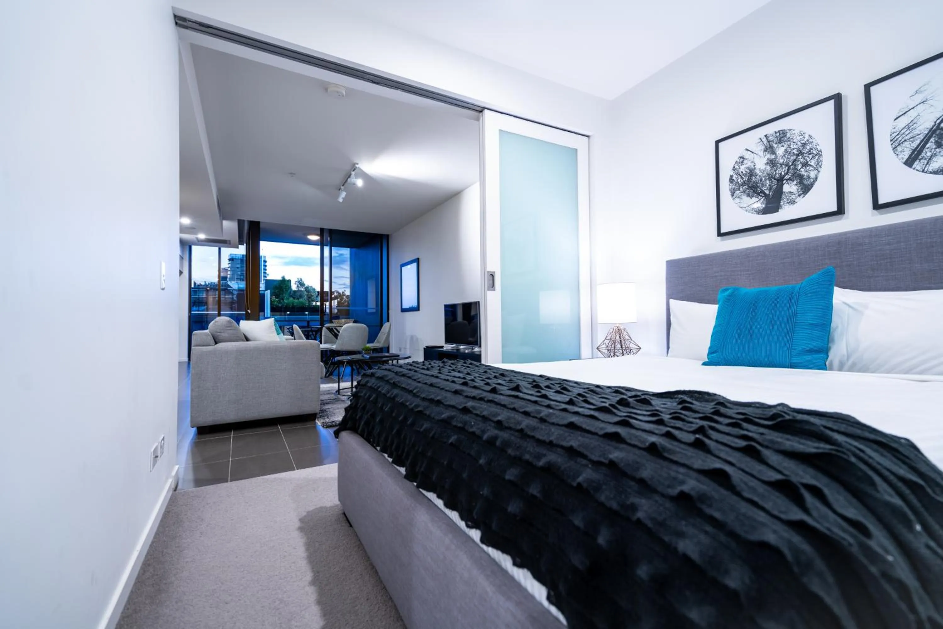 Bedroom, Bed in Opera Apartments South Brisbane