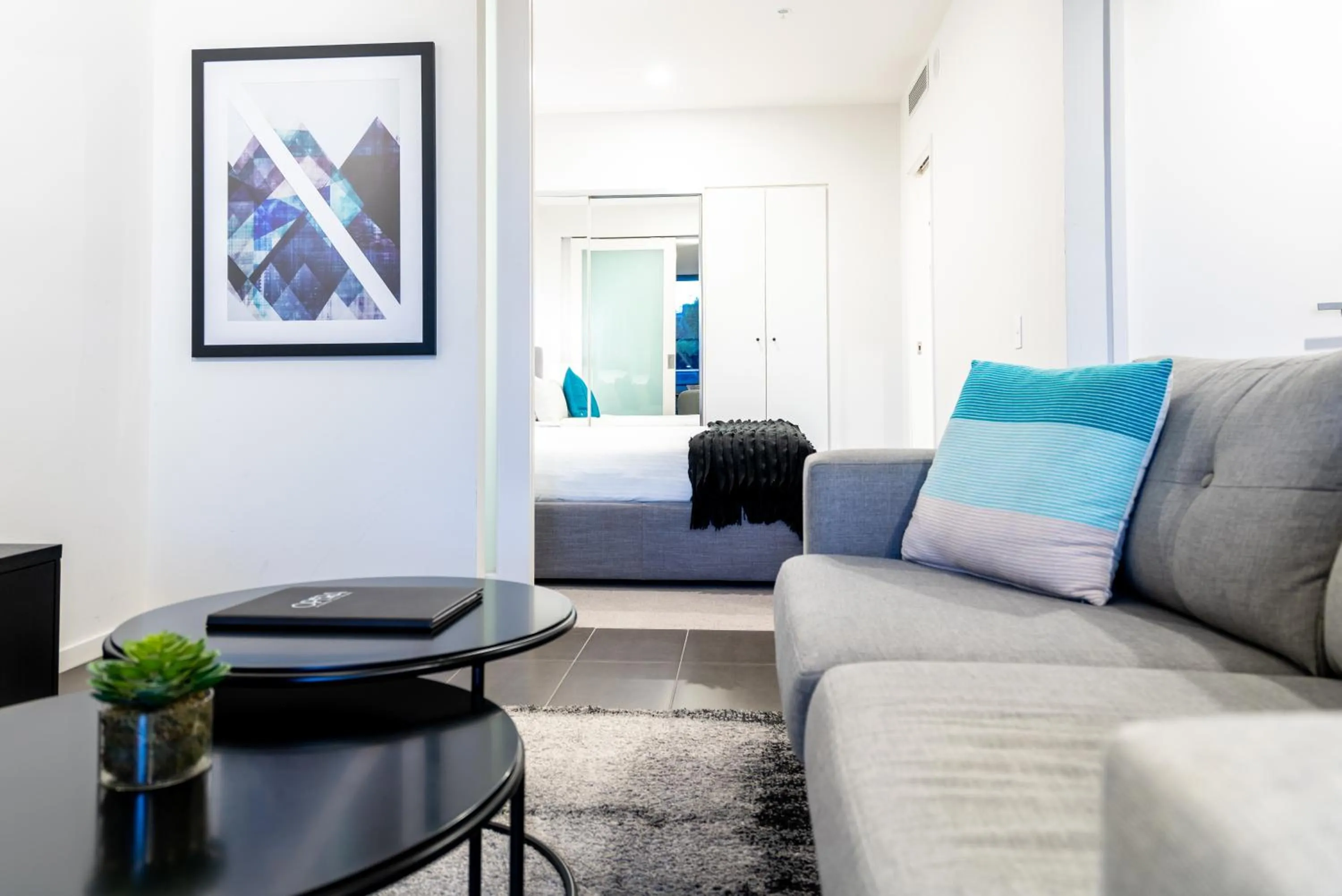 Living room in Opera Apartments South Brisbane