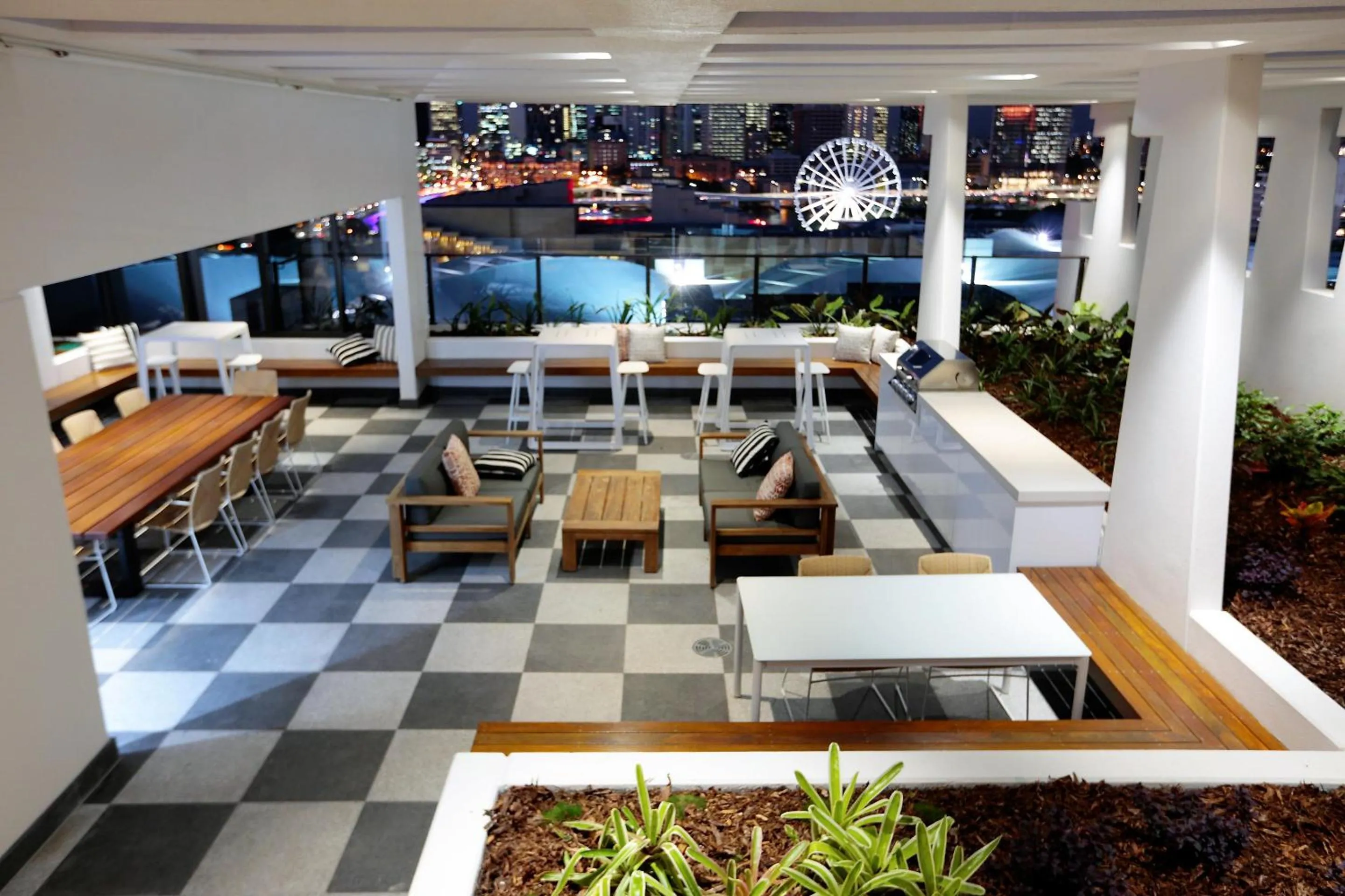 Bird's eye view in Opera Apartments South Brisbane