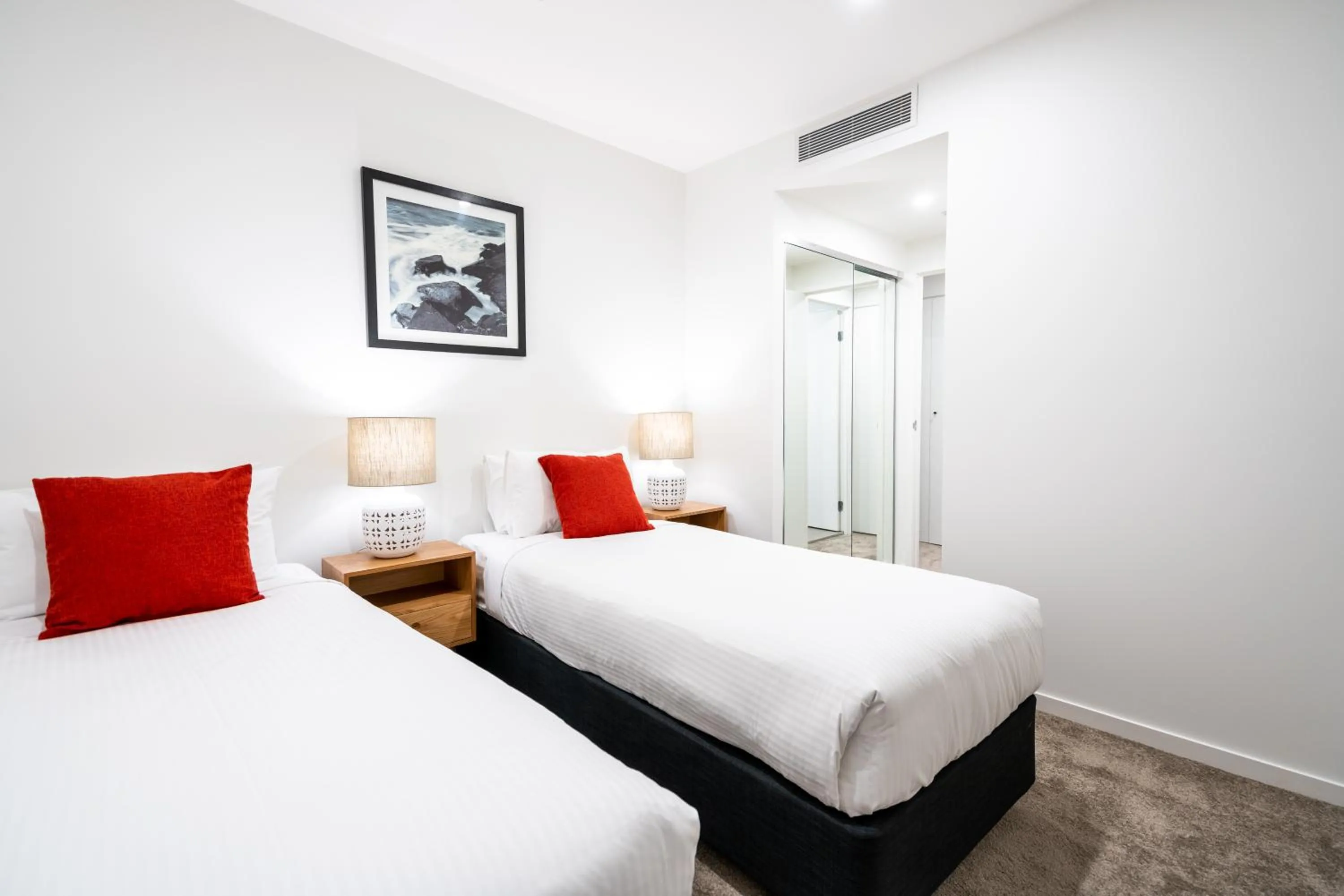 Bedroom, Bed in Opera Apartments South Brisbane