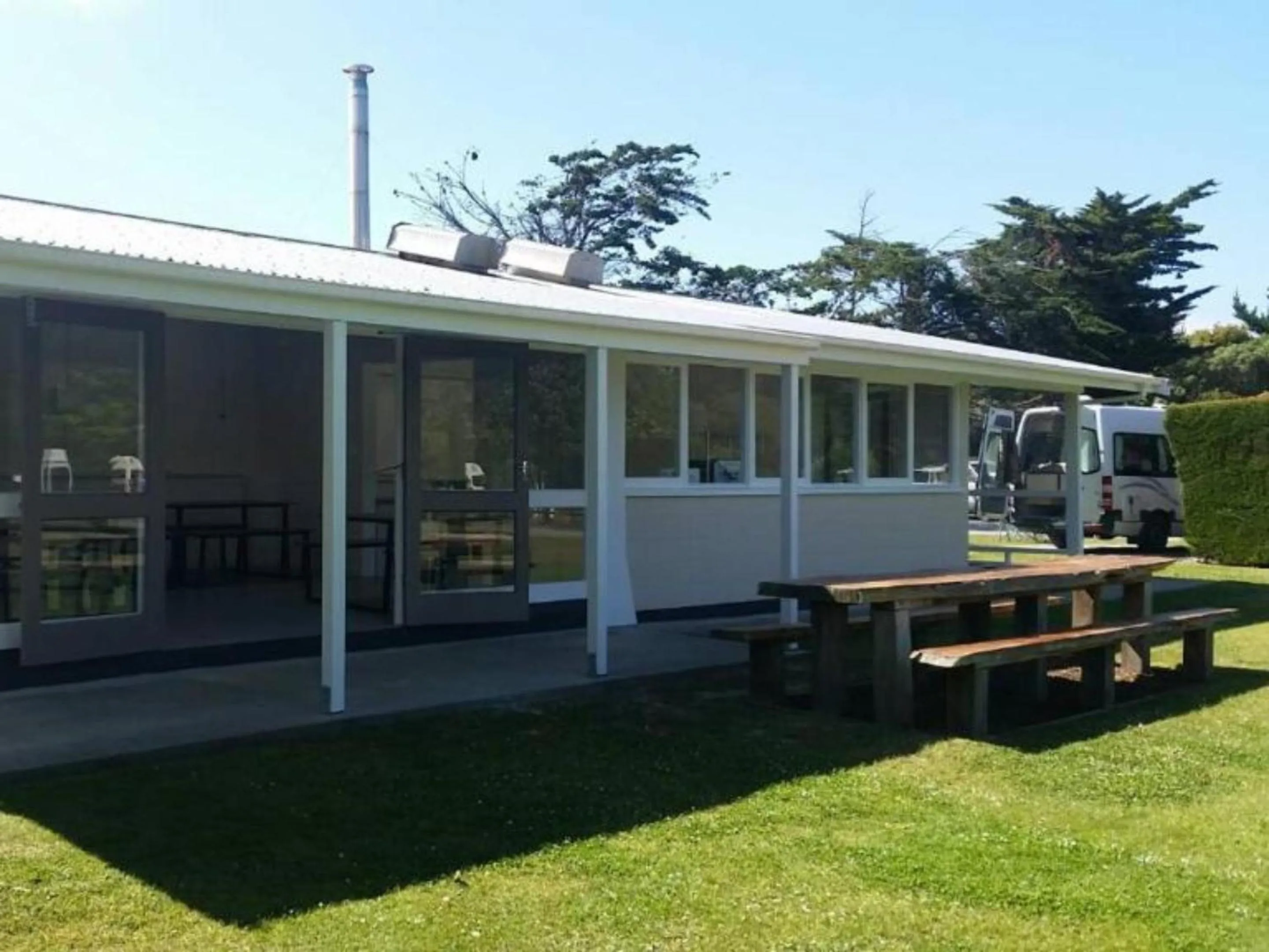 Property building in South Brighton Holiday Park