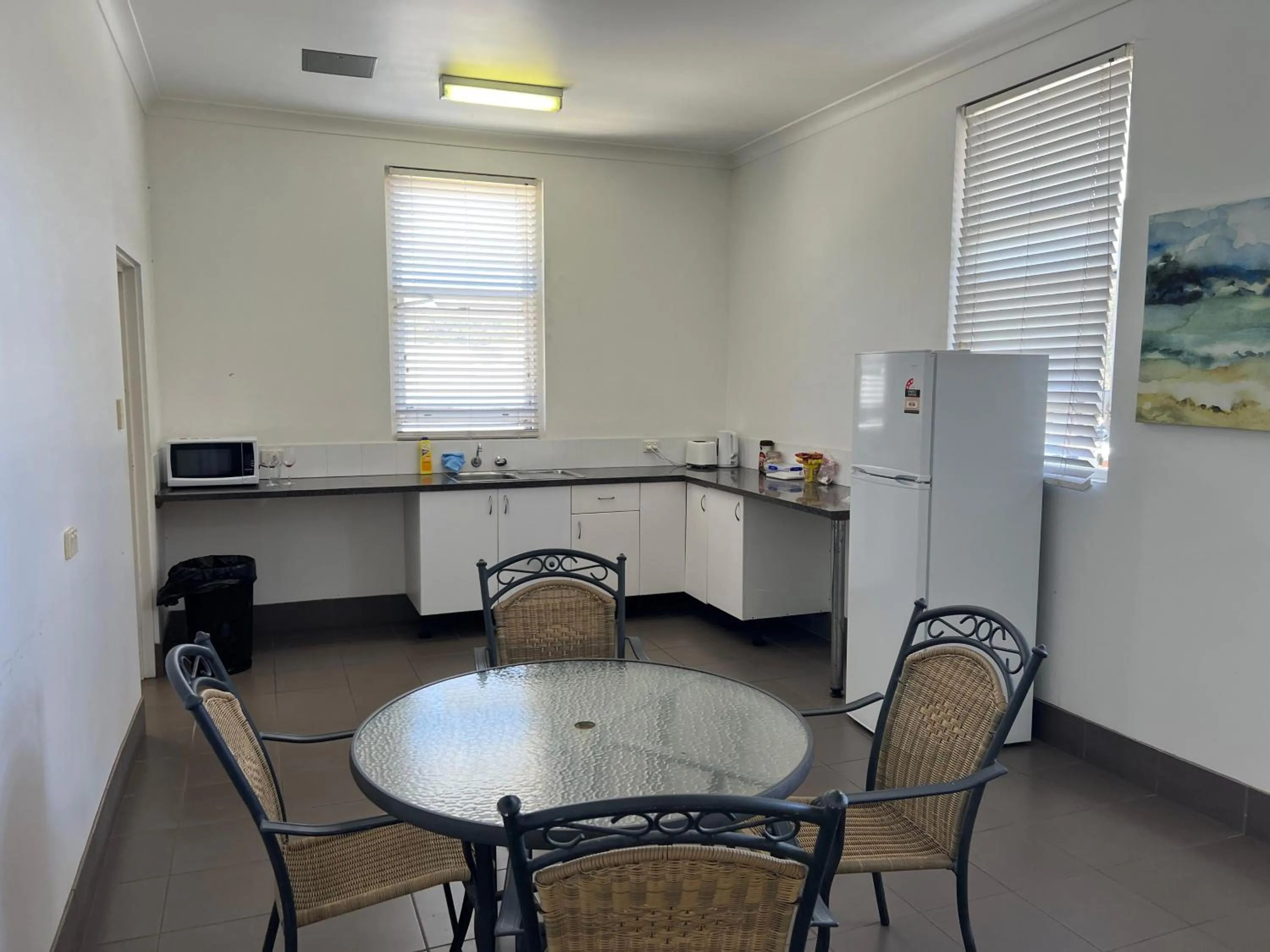 Communal kitchen in Swansea Hotel