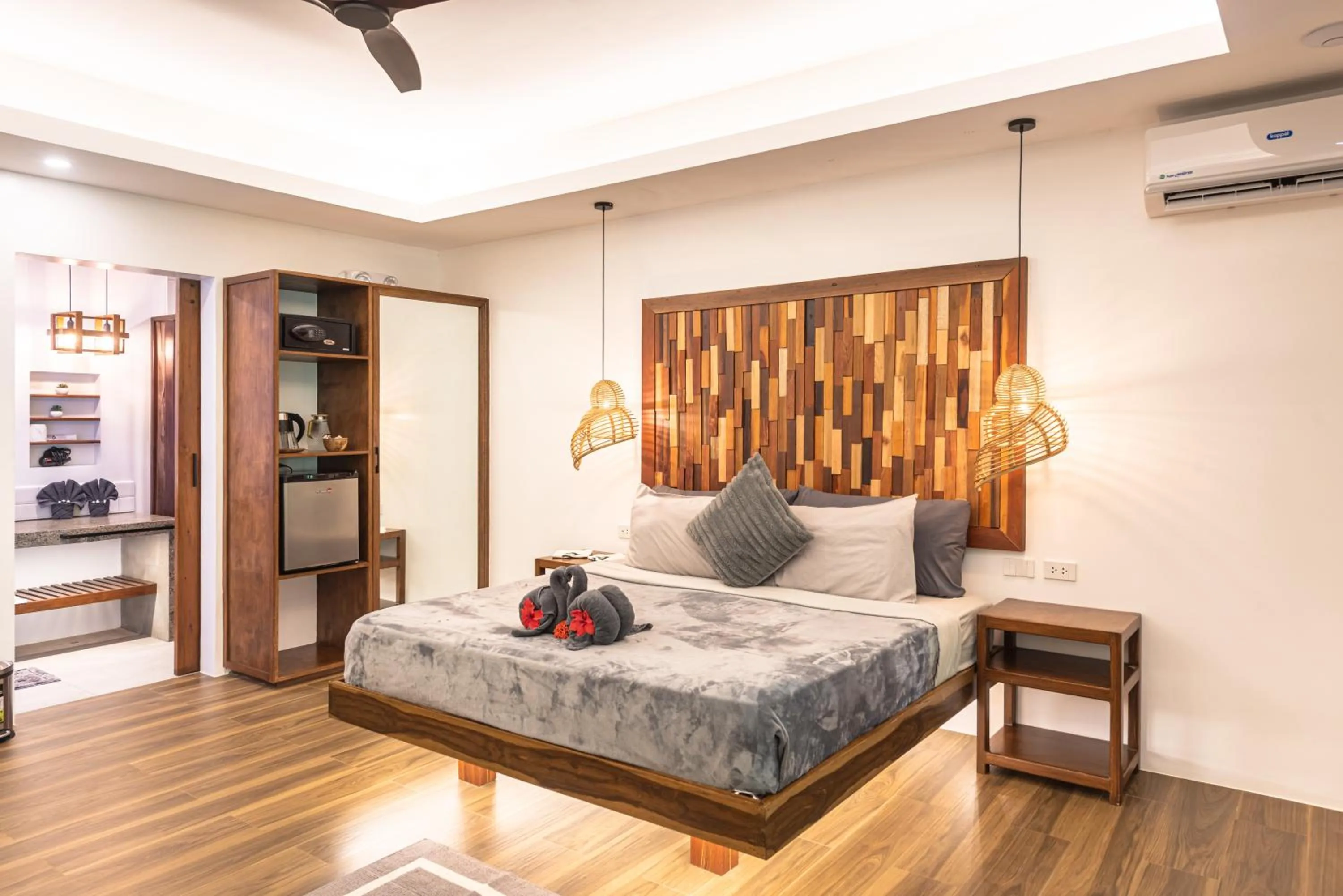 Bed in Siargao Island Villas