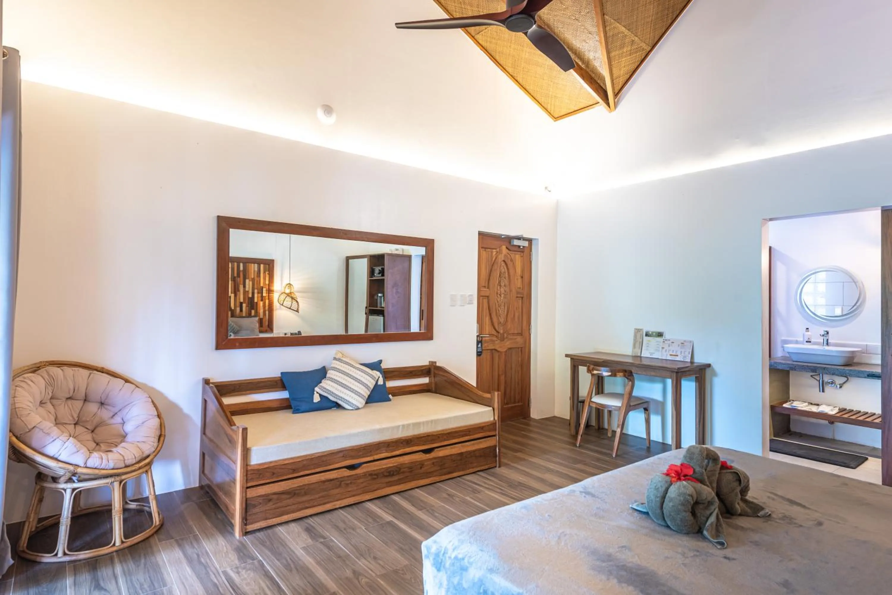 Bed in Siargao Island Villas