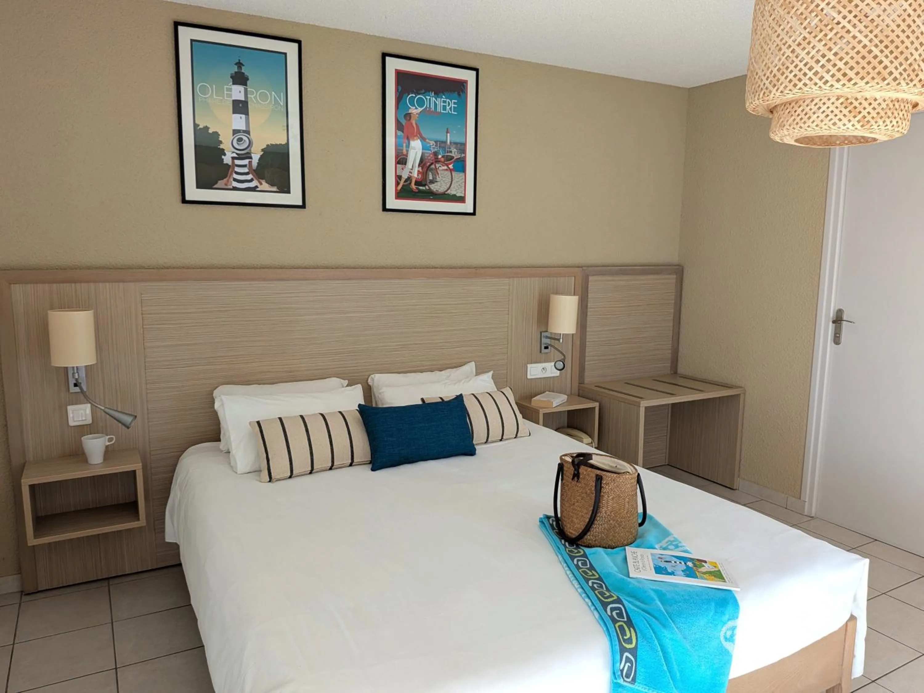 Bed in Hotel L'Oceane