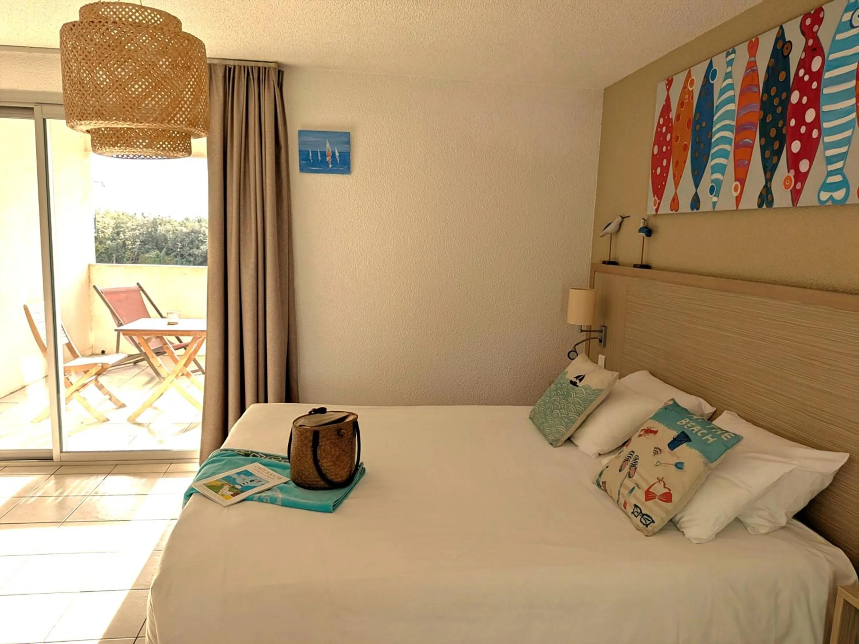 Bed in Hotel L'Oceane