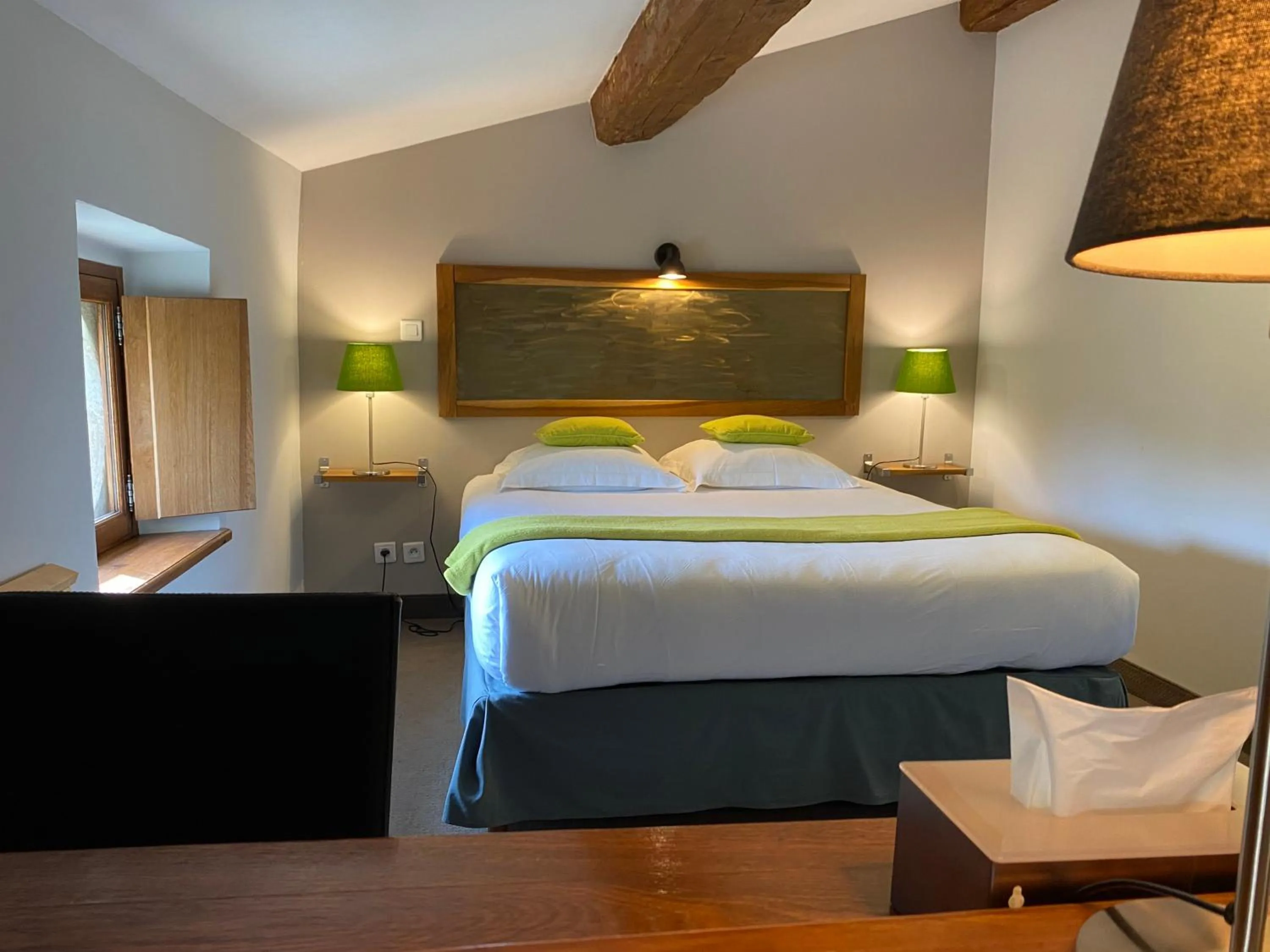 Bedroom, Bed in Logis Hôtel Château De Palaja