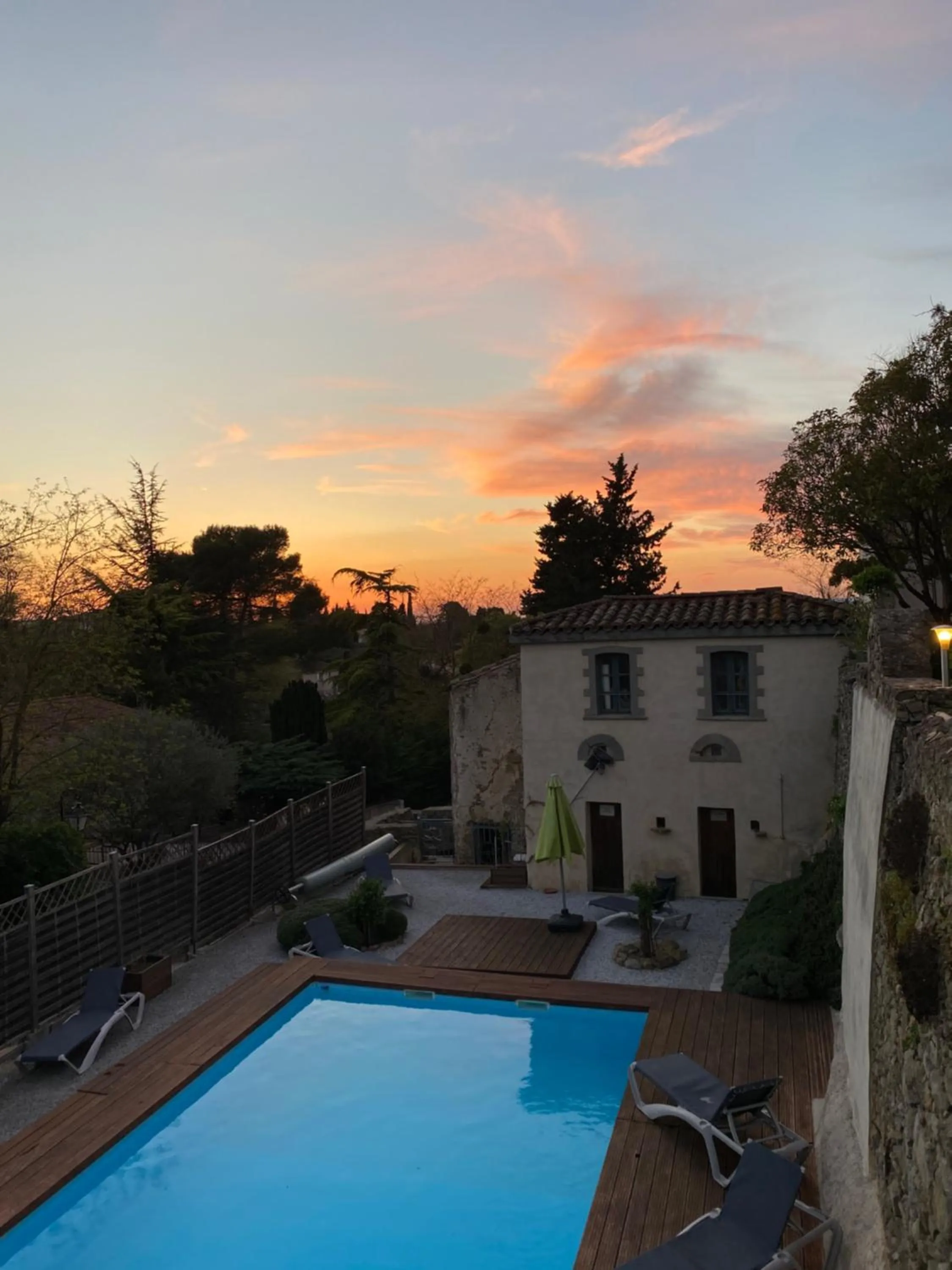 Swimming pool in Logis Hôtel Château De Palaja
