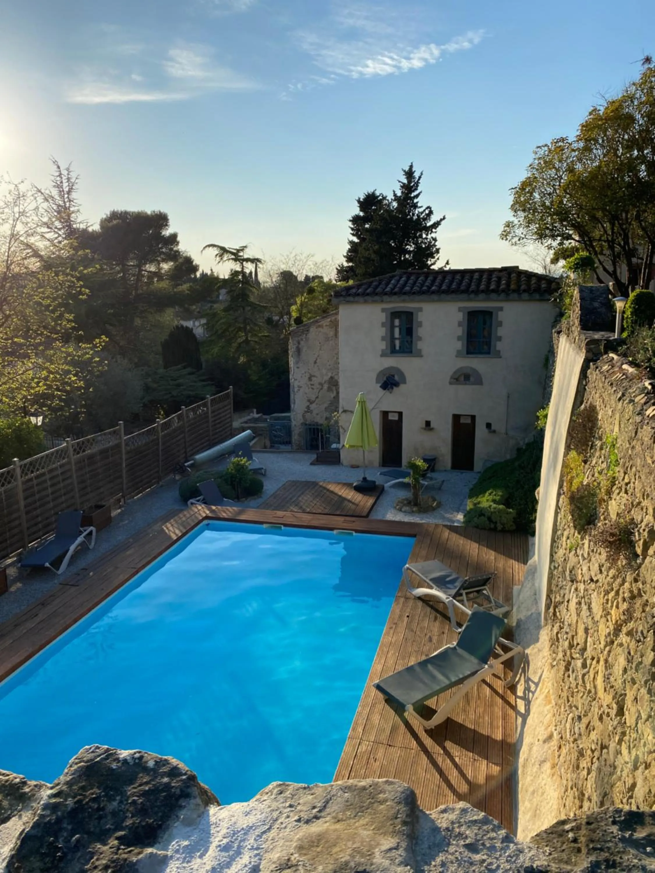 Swimming pool in Logis Hôtel Château De Palaja