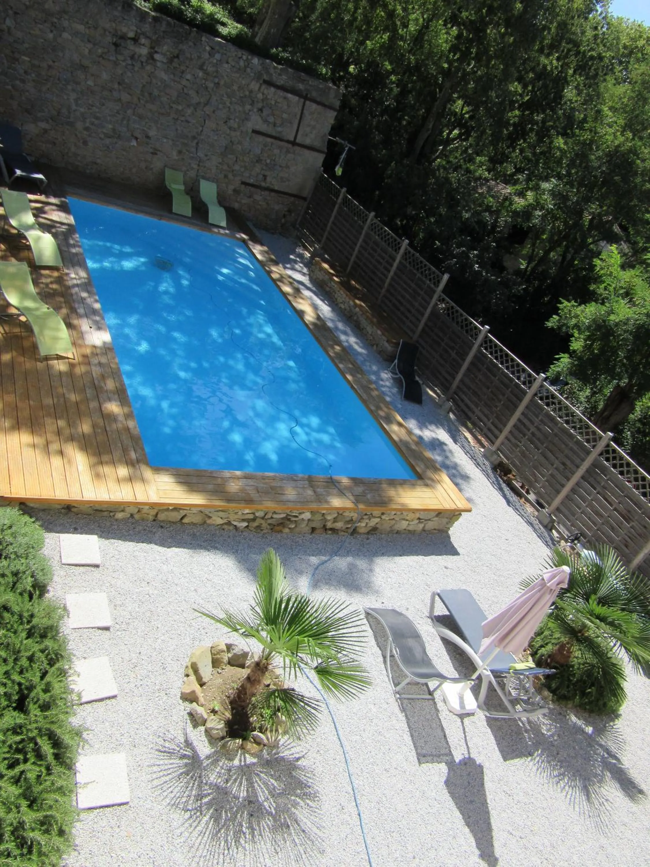 Pool view in Logis Hôtel Château De Palaja