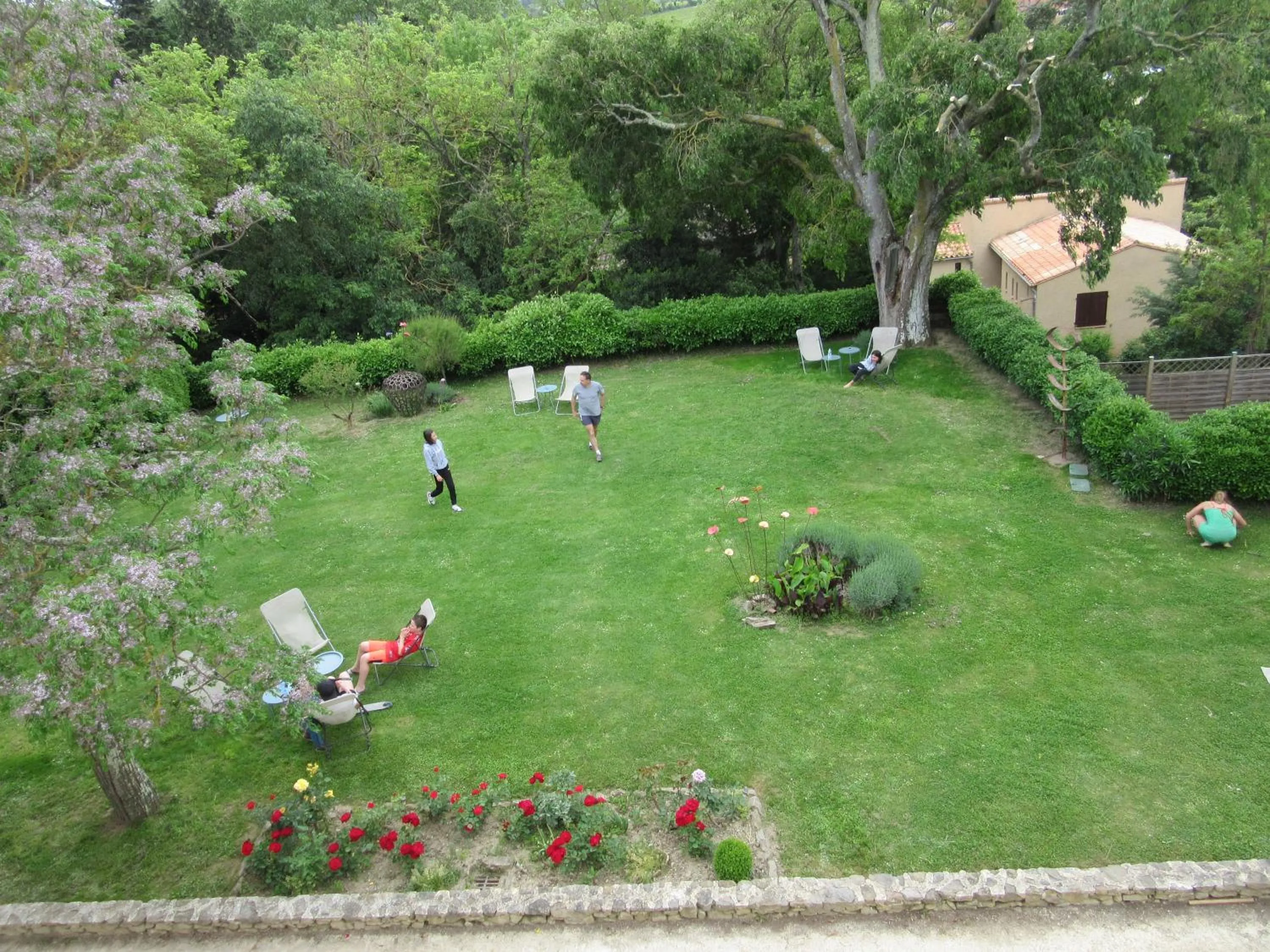 Garden in Logis Hôtel Château De Palaja