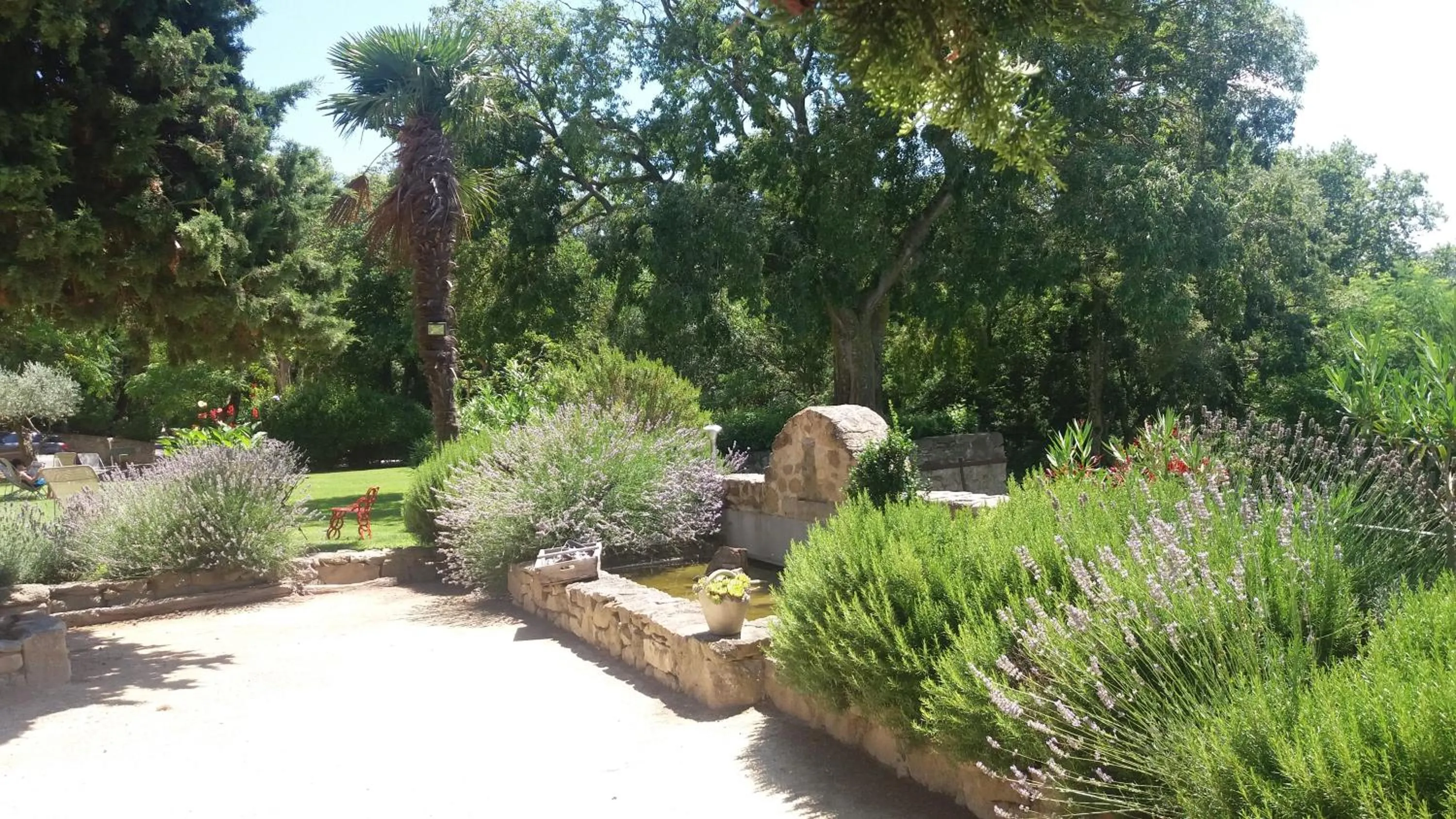 Garden in Logis Hôtel Château De Palaja