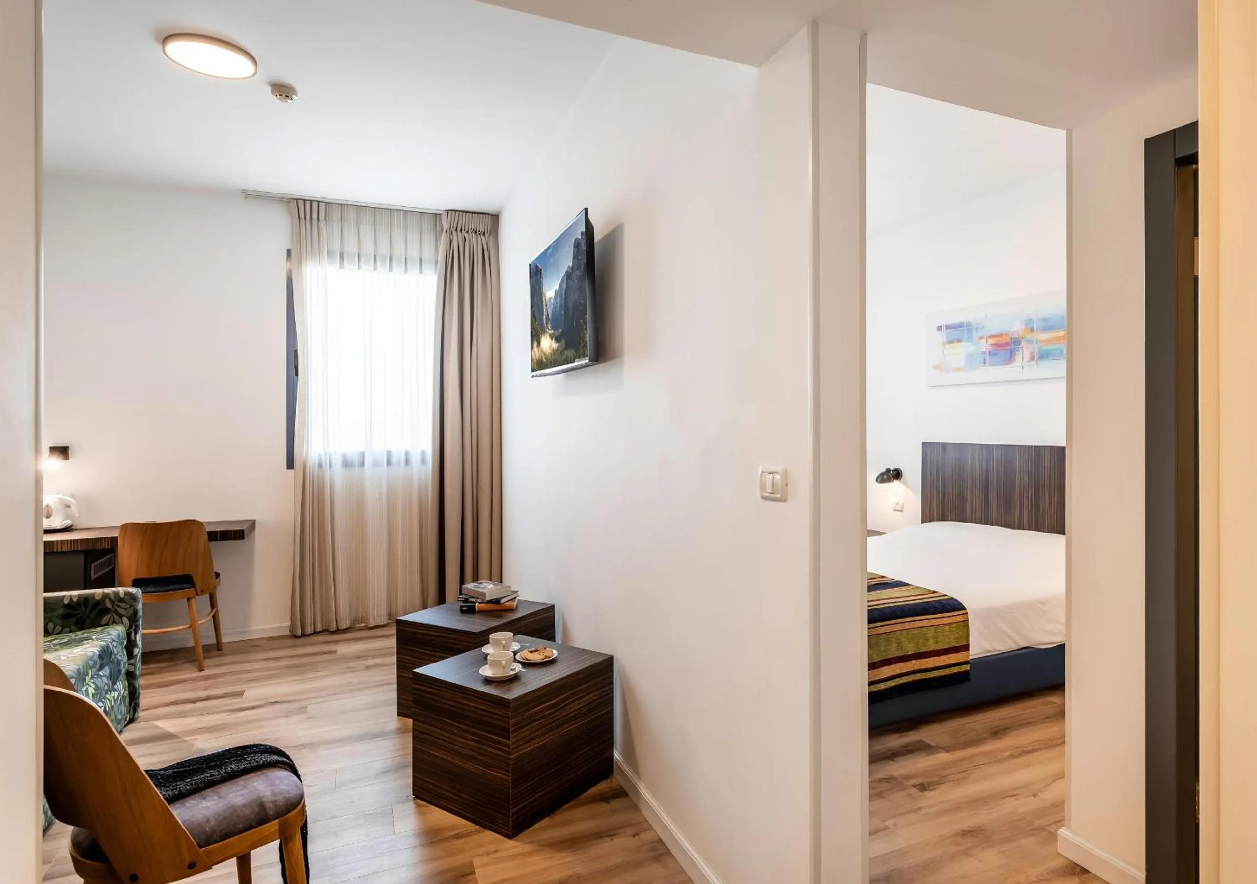 Living room, Bed in Nof Tavor Hotel