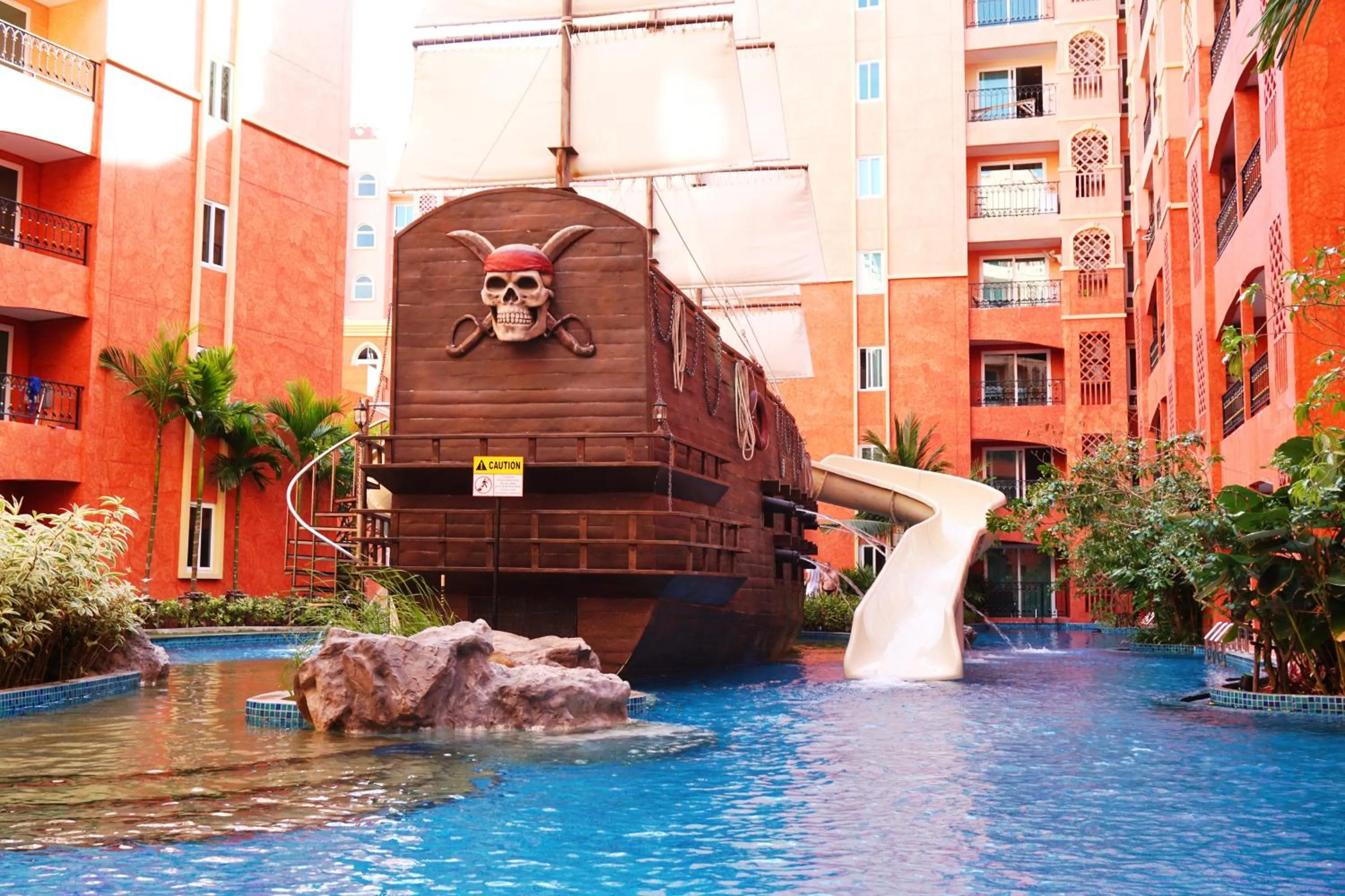 Aqua park in Seven Seas Resort Pattaya & Sofa bed